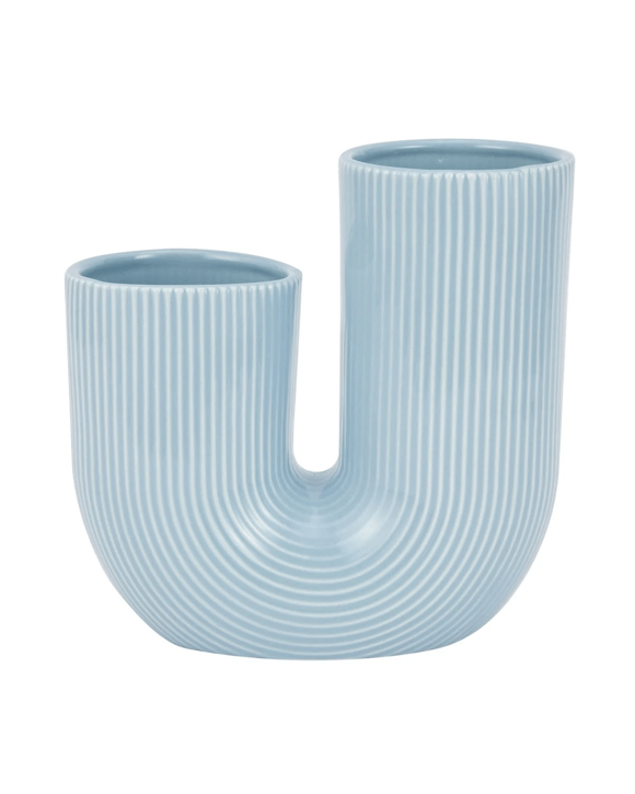 U Shape Blue Vase