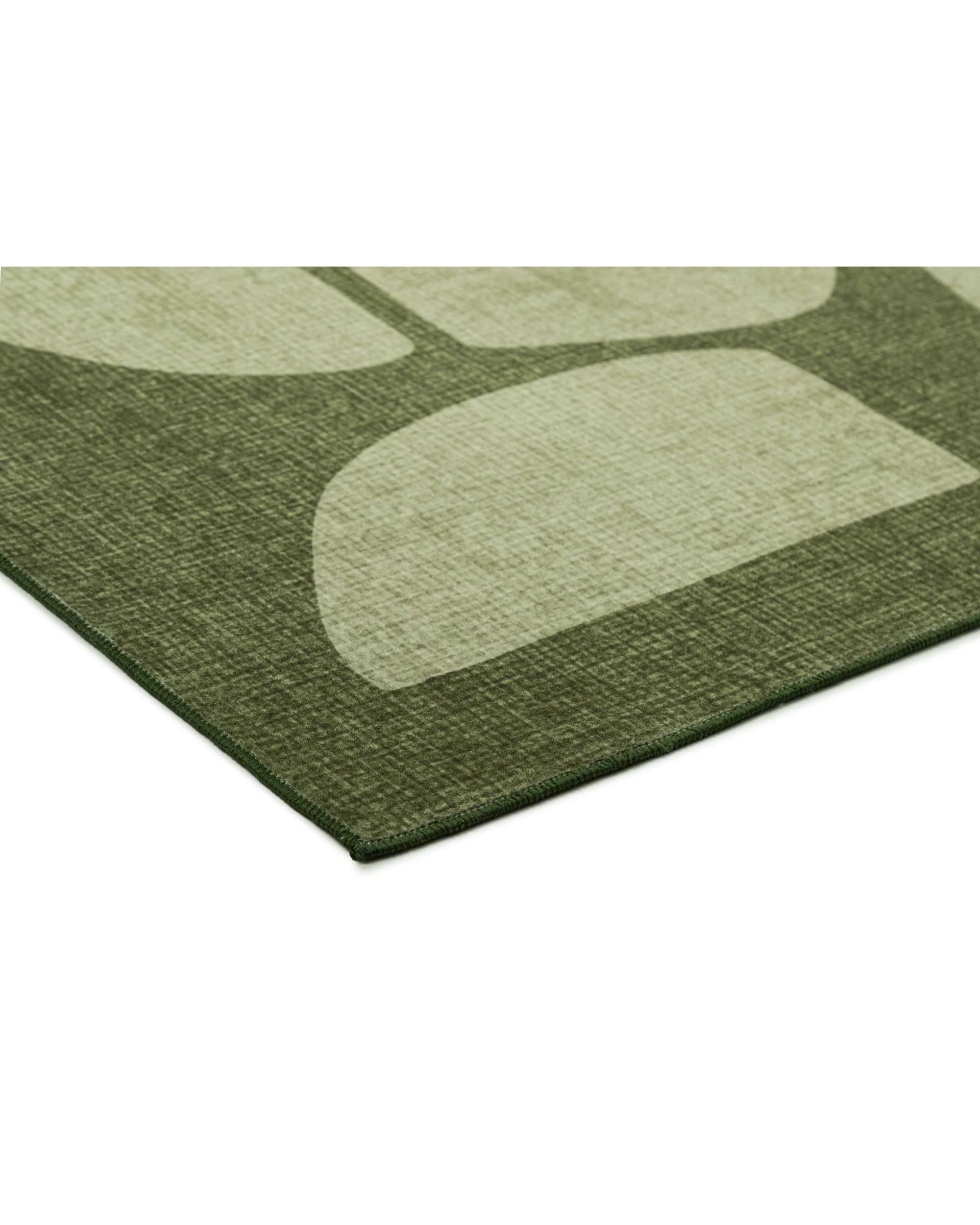 4 Loopsie Brookhaven Printed Washable Rug-220cm x 150cm - Green, 4 of 8
