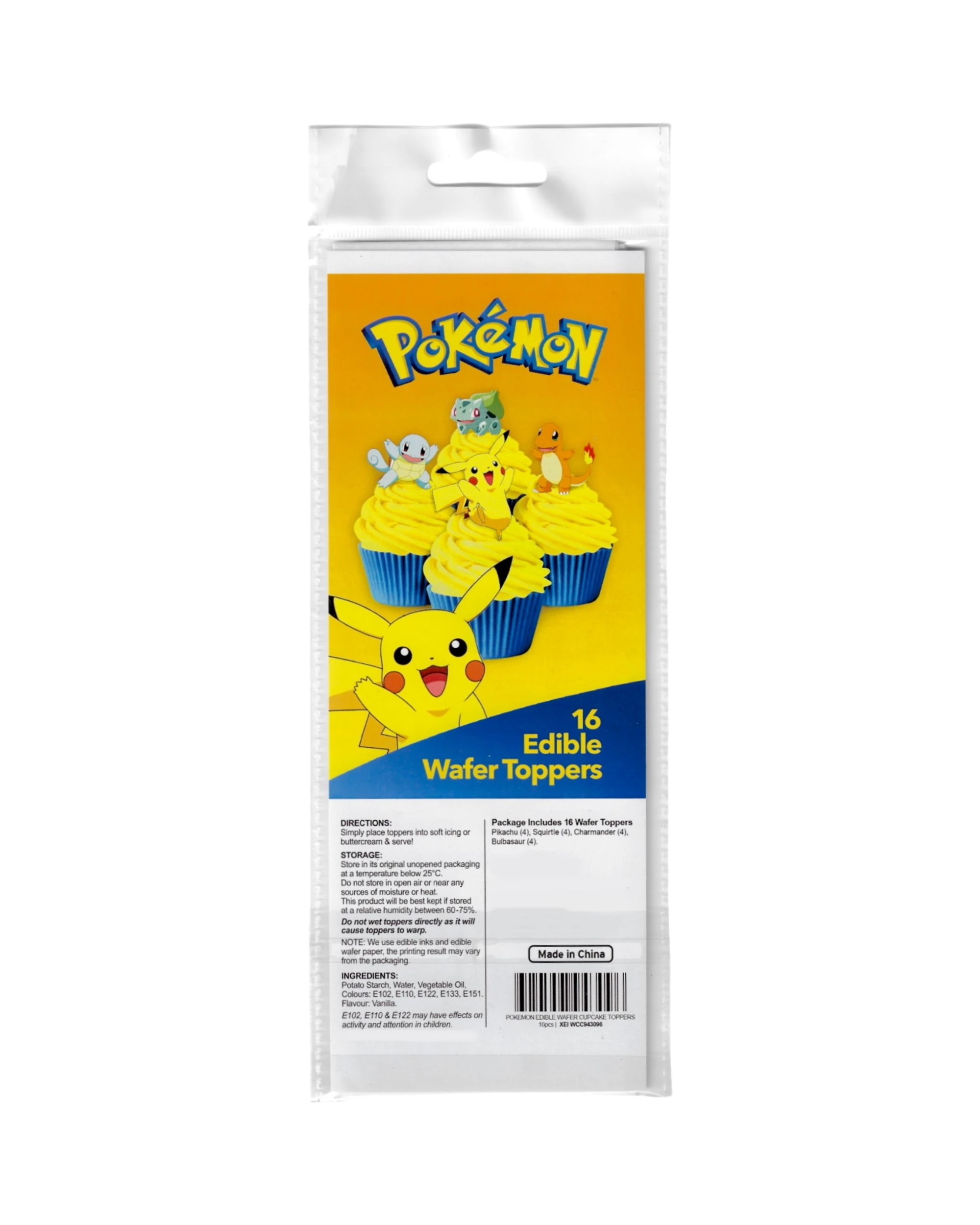 2 Pokemon Pokemon Edible Wafer Cupcake Toppers Pack of 16, 2 of 2