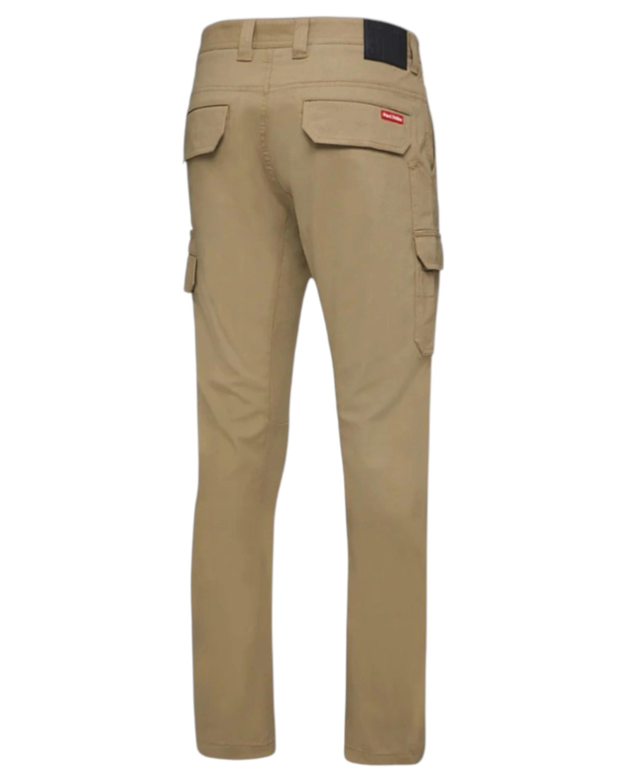 3 Hard Yakka Mens 3056 Stretch Canvas Cargo Pants Khaki KHAKI, 3 of 5