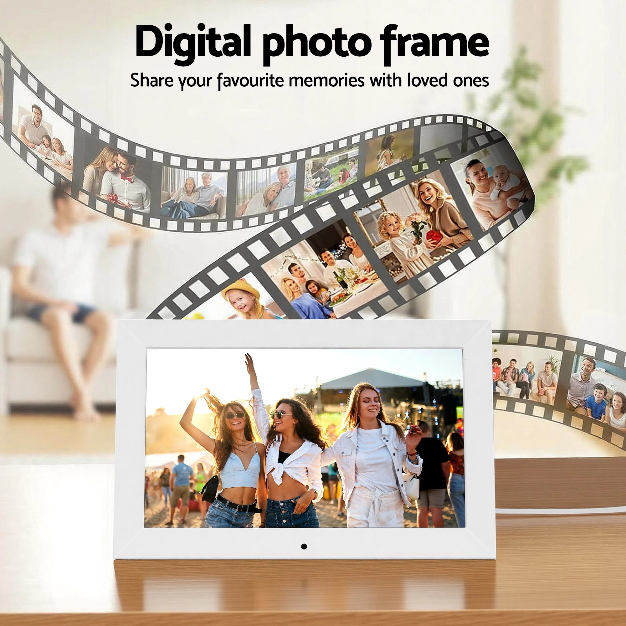 8 Artiss 10" Digital Day Clock Alarm Calendar Dementia Date Week Desk Clocks - White, 8 of 9