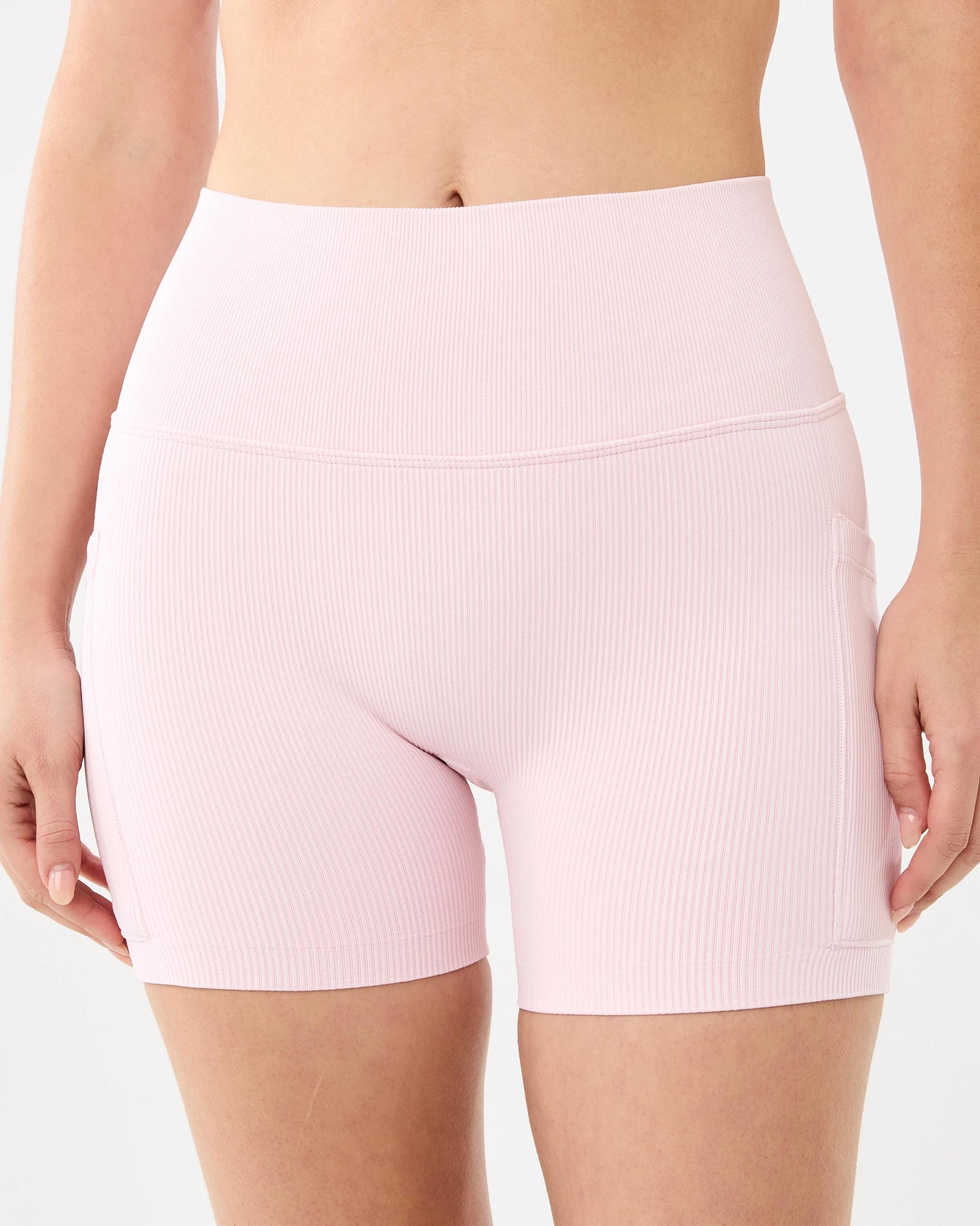 1 Active Womens Seamfree Pocket Bike Shorts Aura Pink, 1 of 6