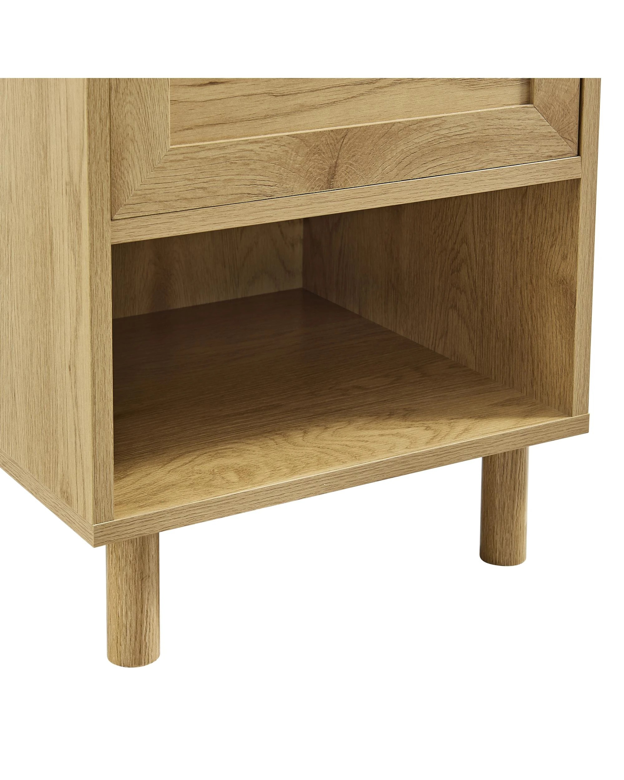 7 Kodu Bedside Unit Nightstand Side Table 1 Drawer Oak - Natural, 7 of 10