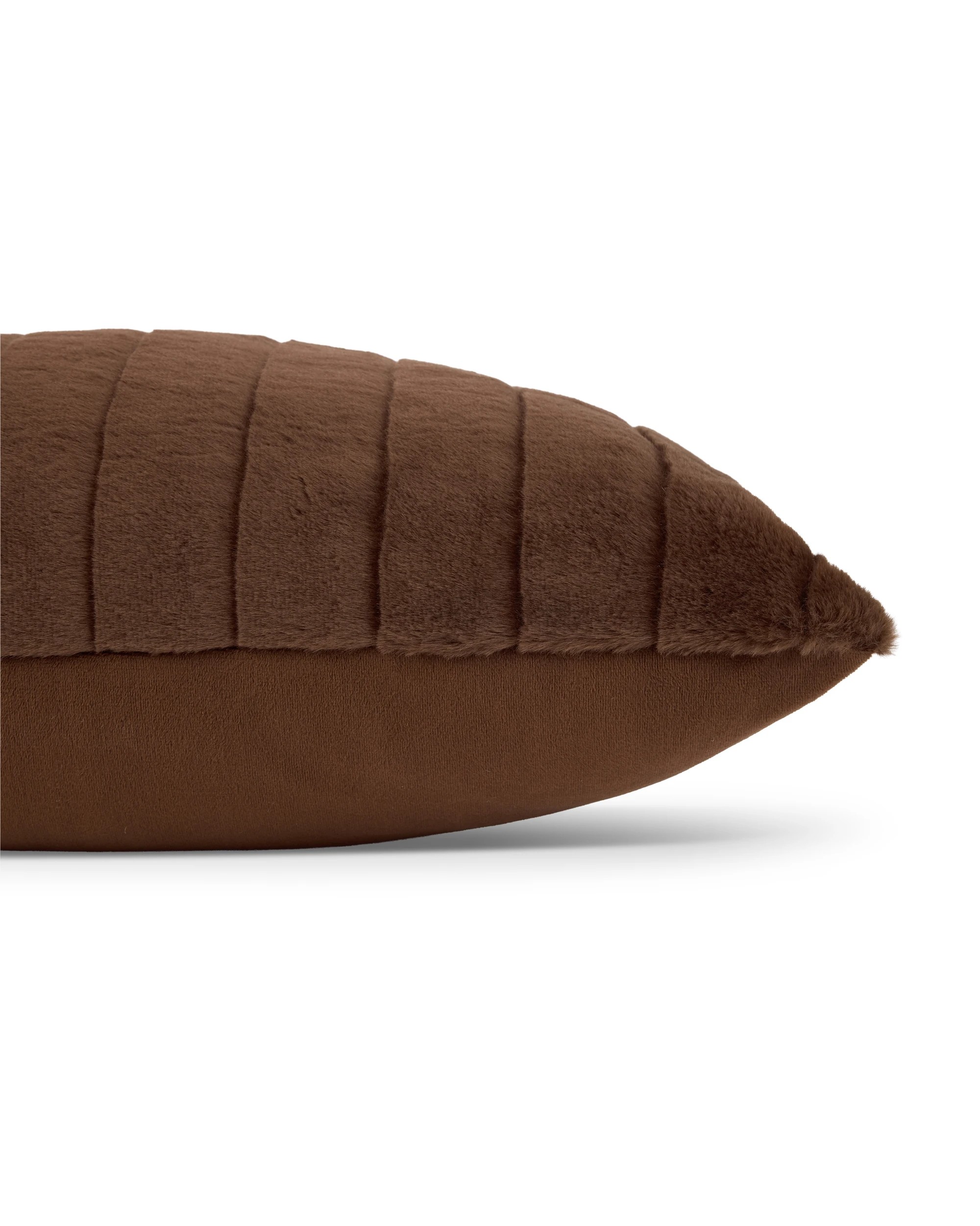 2 50cm Faux Fur Cushion - Brown, 2 of 4