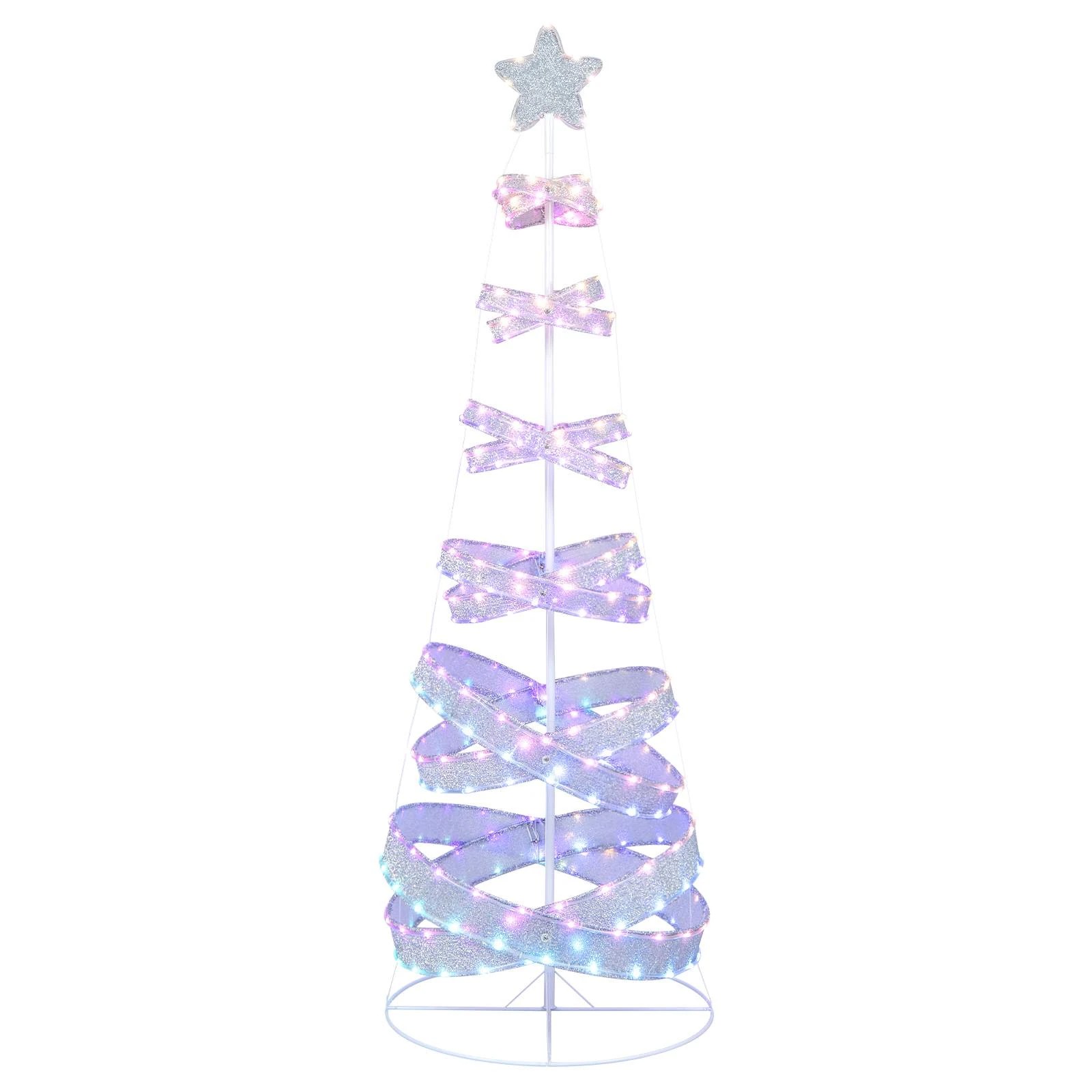 1 Costway 210CM Pre-lit Spiral Christmas Tree Xmas LED String Lights Collapsible Color Changing, 1 of 3