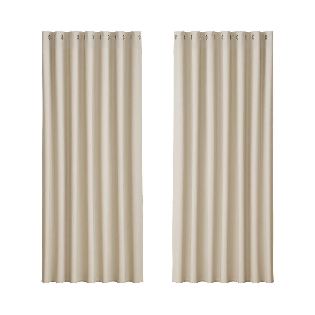 1 Artiss 2X Blockout Curtains Eyelet 240x230cm - White, 1 of 6