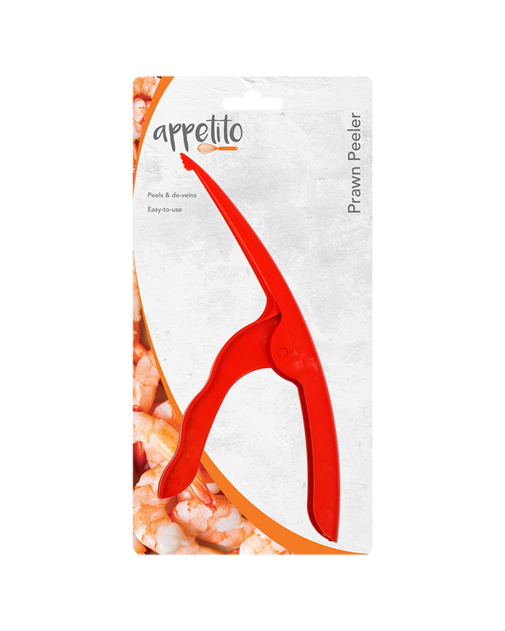 2 Appetito Prawn Peeler Peels And De-Veins Dishwasher Safe Easy To Use - Red, 2 of 3