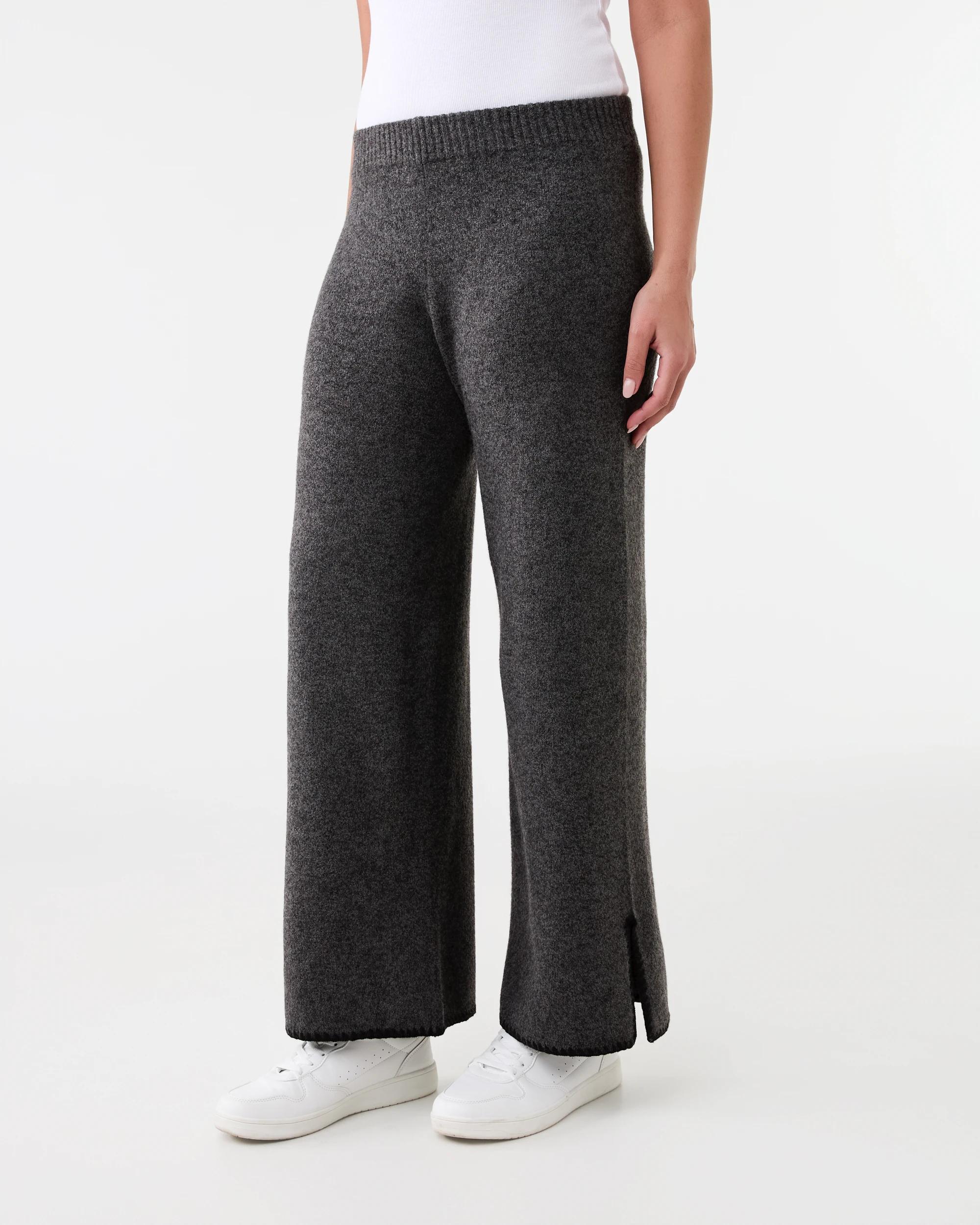 2 Blanket Stitch Hem True Knit Pants Gry Chmrle, 2 of 5