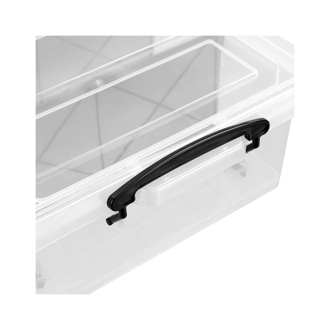 3 Boxsweden 4 Section Storage Container 57x38cm 25l Clip Lock Lid Stackable
 - Clear, 3 of 5