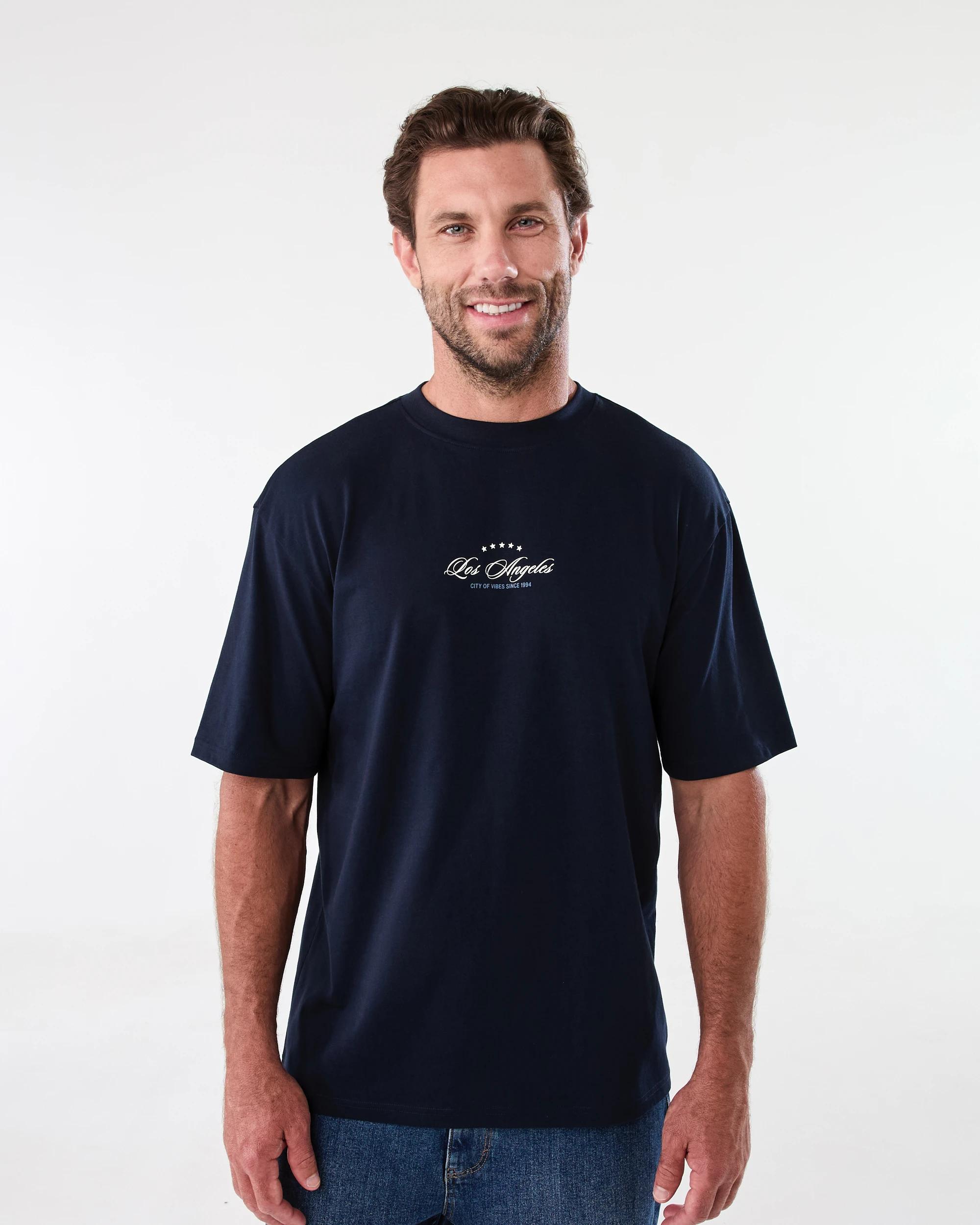 1 Oversized Printed T-shirt Blu Lacity, 1 of 7
