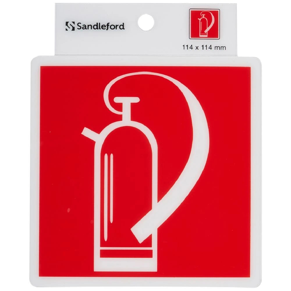 1 Sandleford Extinguisher Symbol Self-adhesive Sign, 1 of 1