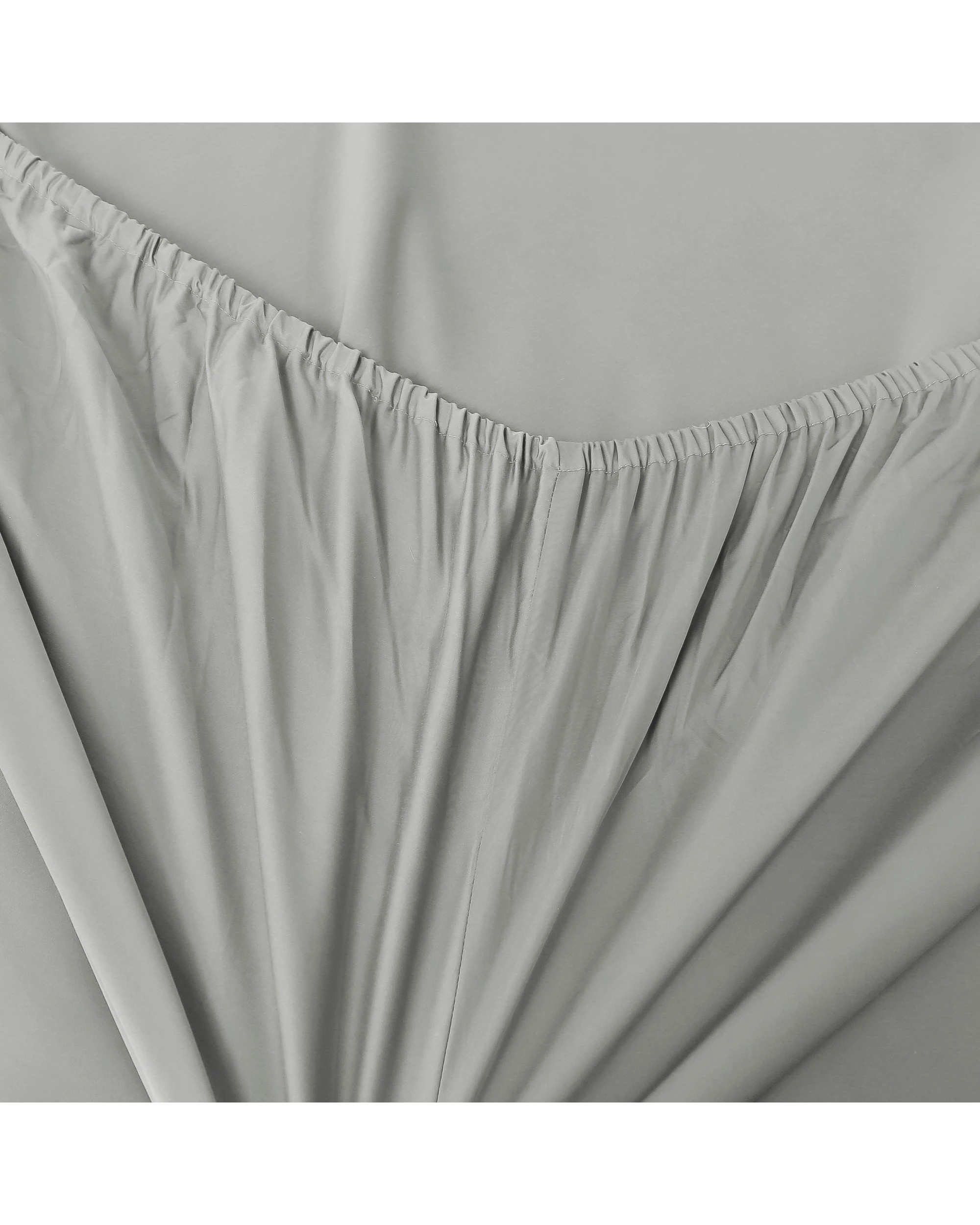 4 Serene 400TC Bamboo Cotton Sateen Sheet Set - Super King Bed - Dove Grey, 4 of 6