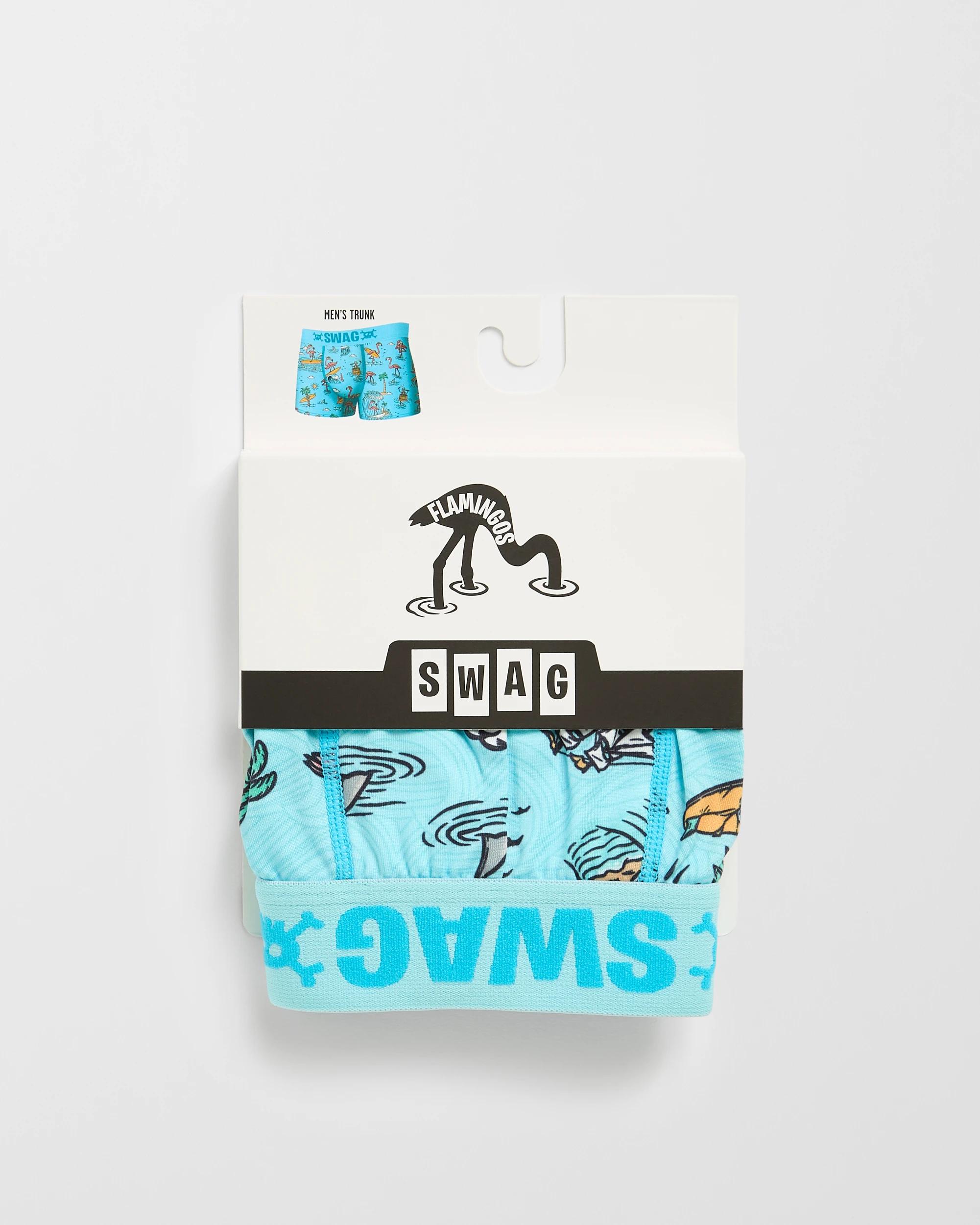 4 Swag  Trunks - Flamingo BLUE, 4 of 4