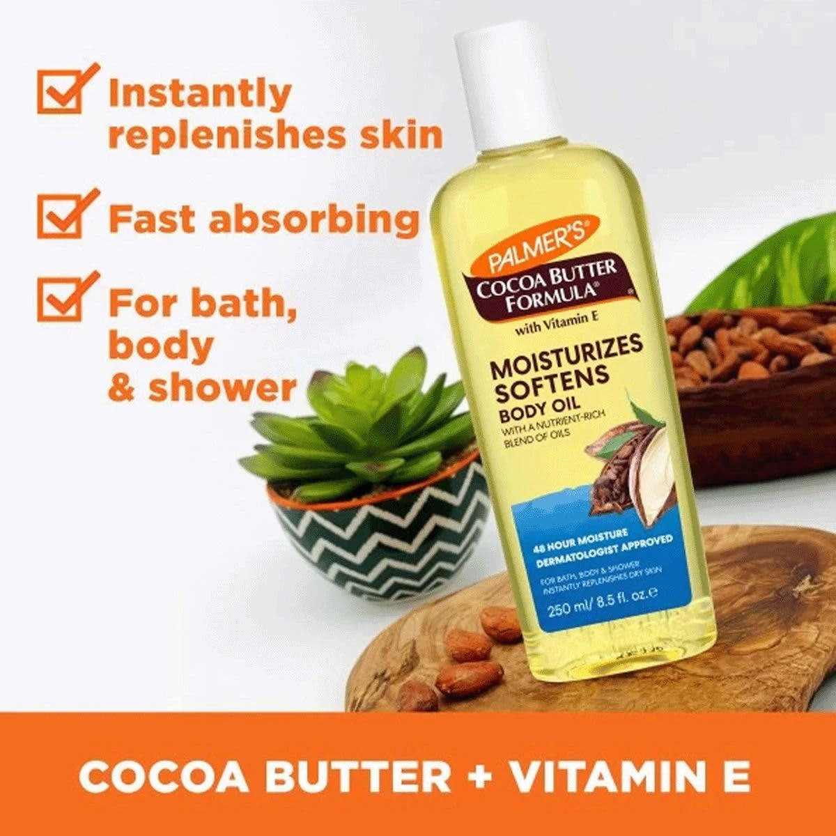 3 Palmer's Cocoa Butter Formula Moisturising Body Oil 250ml - Vitamin E, 3 of 5