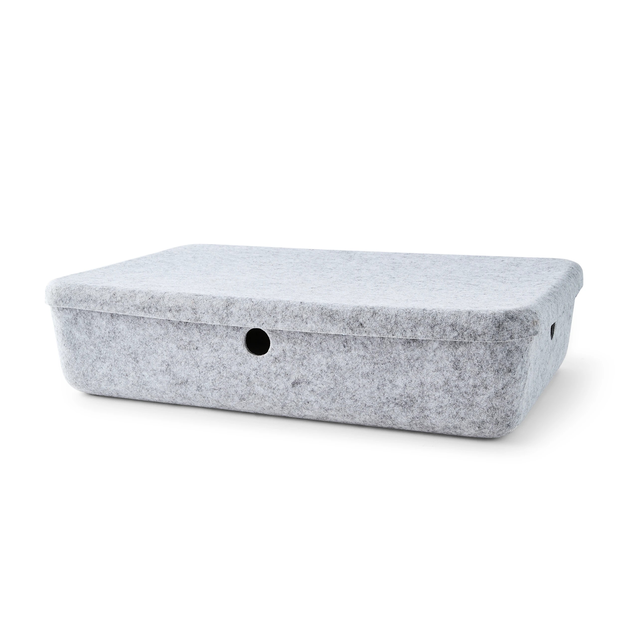 3 Felt Underbed Basket with Lid - Grey, 3 of 10