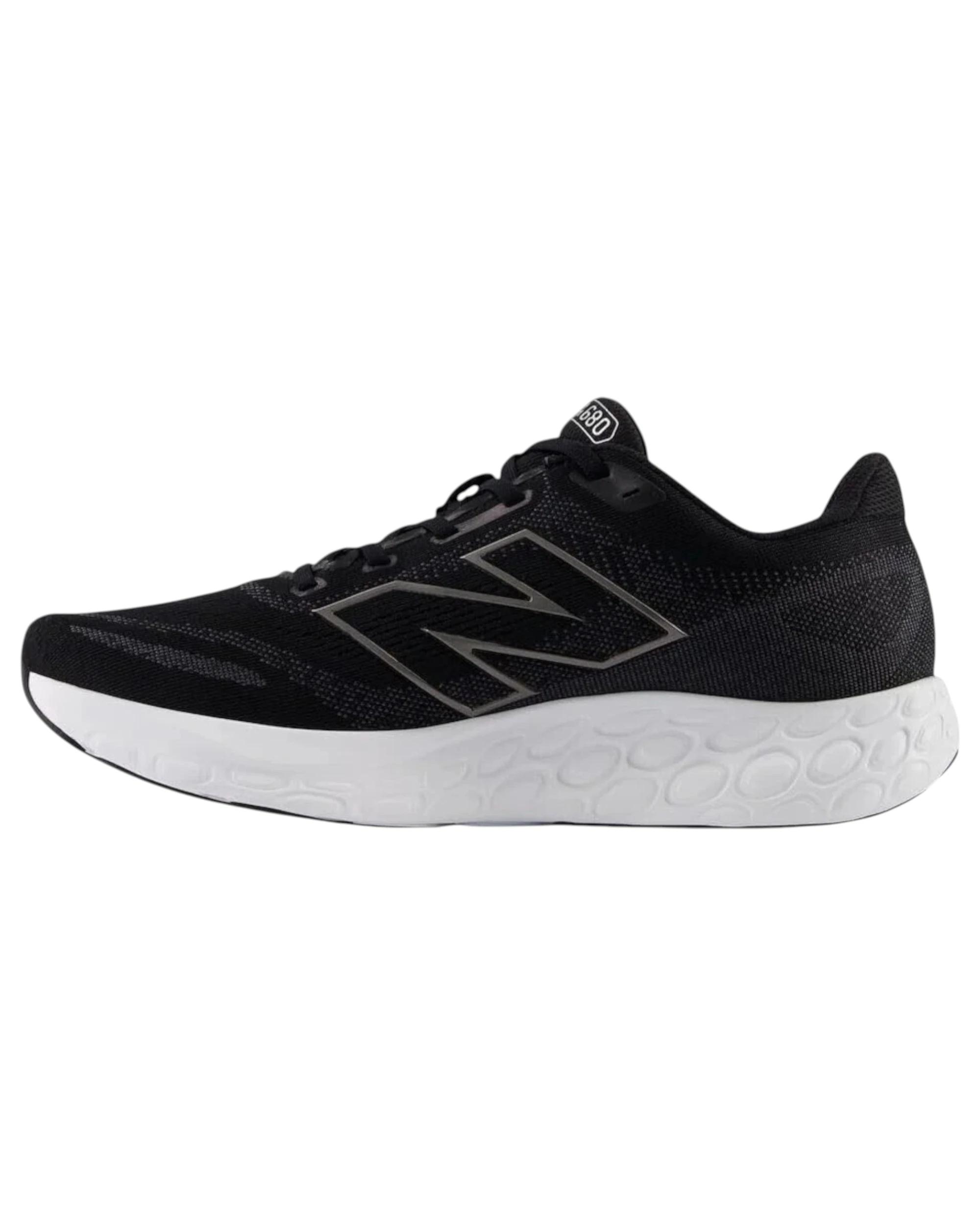 5 New Balance Mens Fresh Foam 680 Athletic Running Shoes BLACK/WHITE, 5 of 5