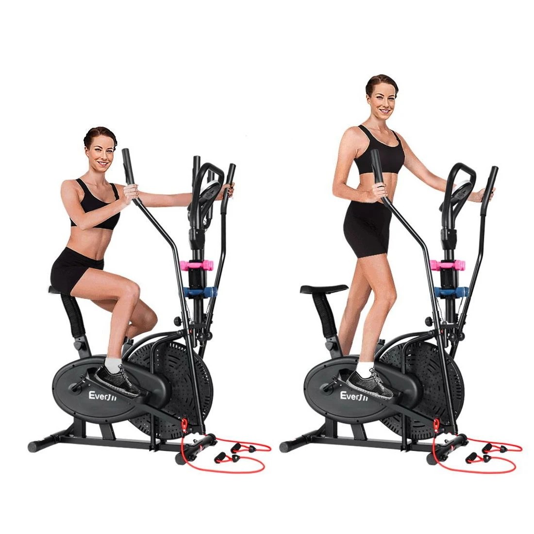 3 Everfit Exercise Bike 6 in 1 Elliptical Cross Trainer Home Gym Indoor - Black, 3 of 6