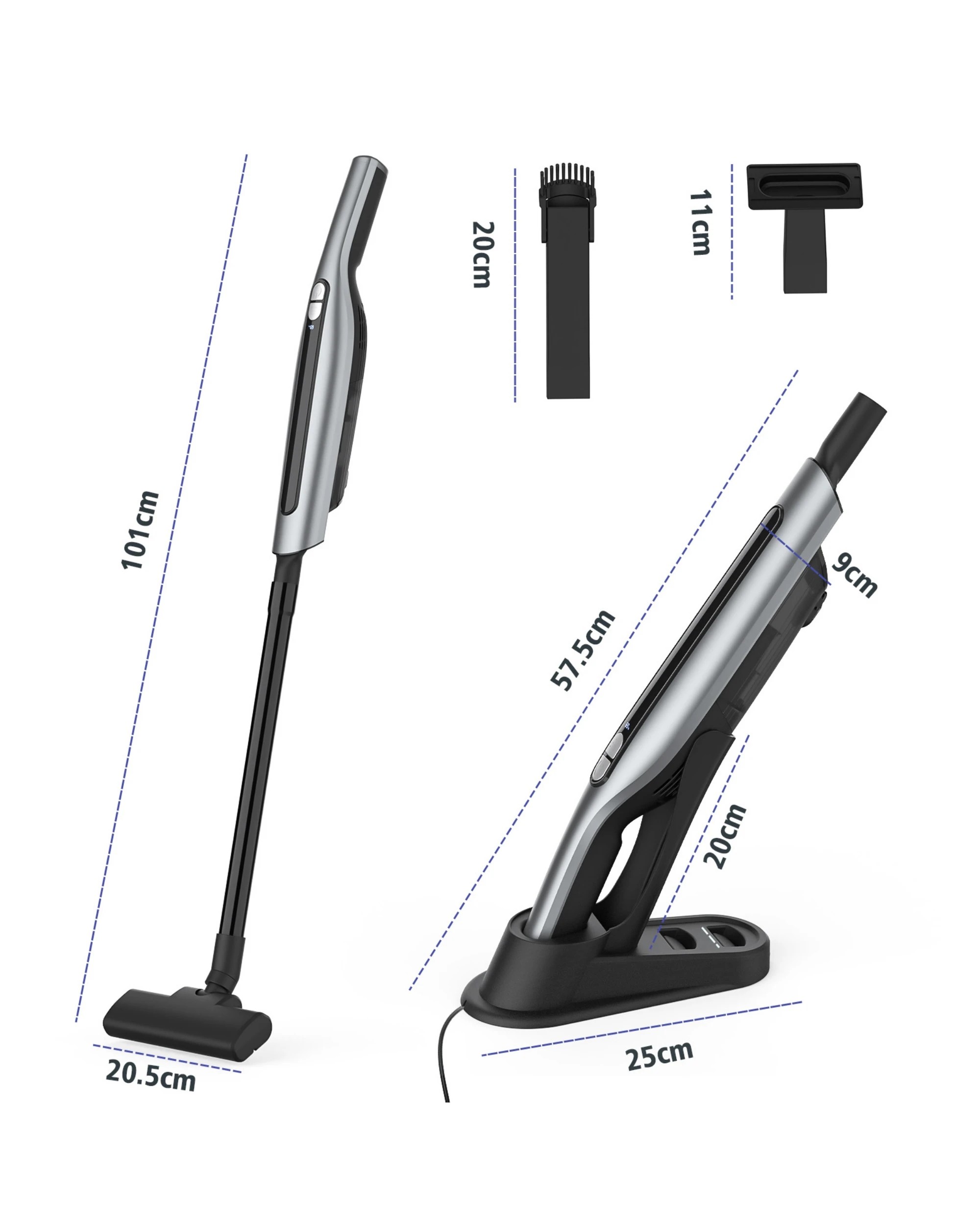 5 ADVWIN 4-in-1 Cordless Vacuum Cleaner, Portable Lightweight Car Vacuum, with Powerful Suction,LED Display, 5 of 7