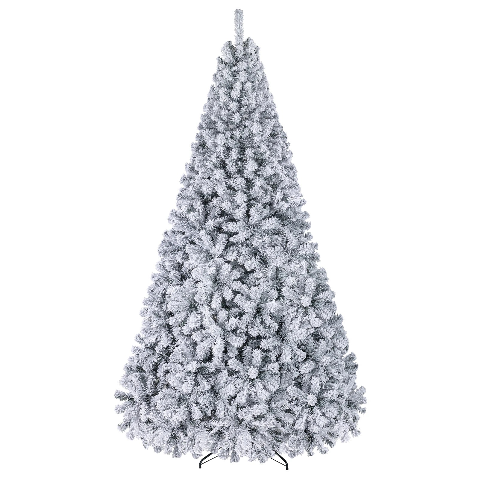 8 Costway 2.8m Flocked Cedar Christmas Tree w/750 LEDs Pre-Lit Artificial Xmas Tree, 8 of 8