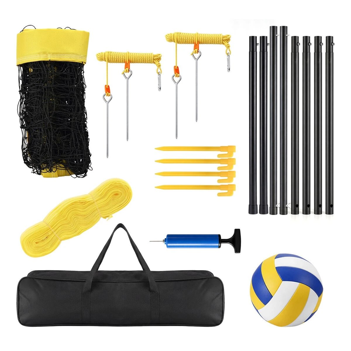 4 AUSWAY Portable Volleyball Net Set Outdoor Sports Training Equipment Backyard, 4 of 7