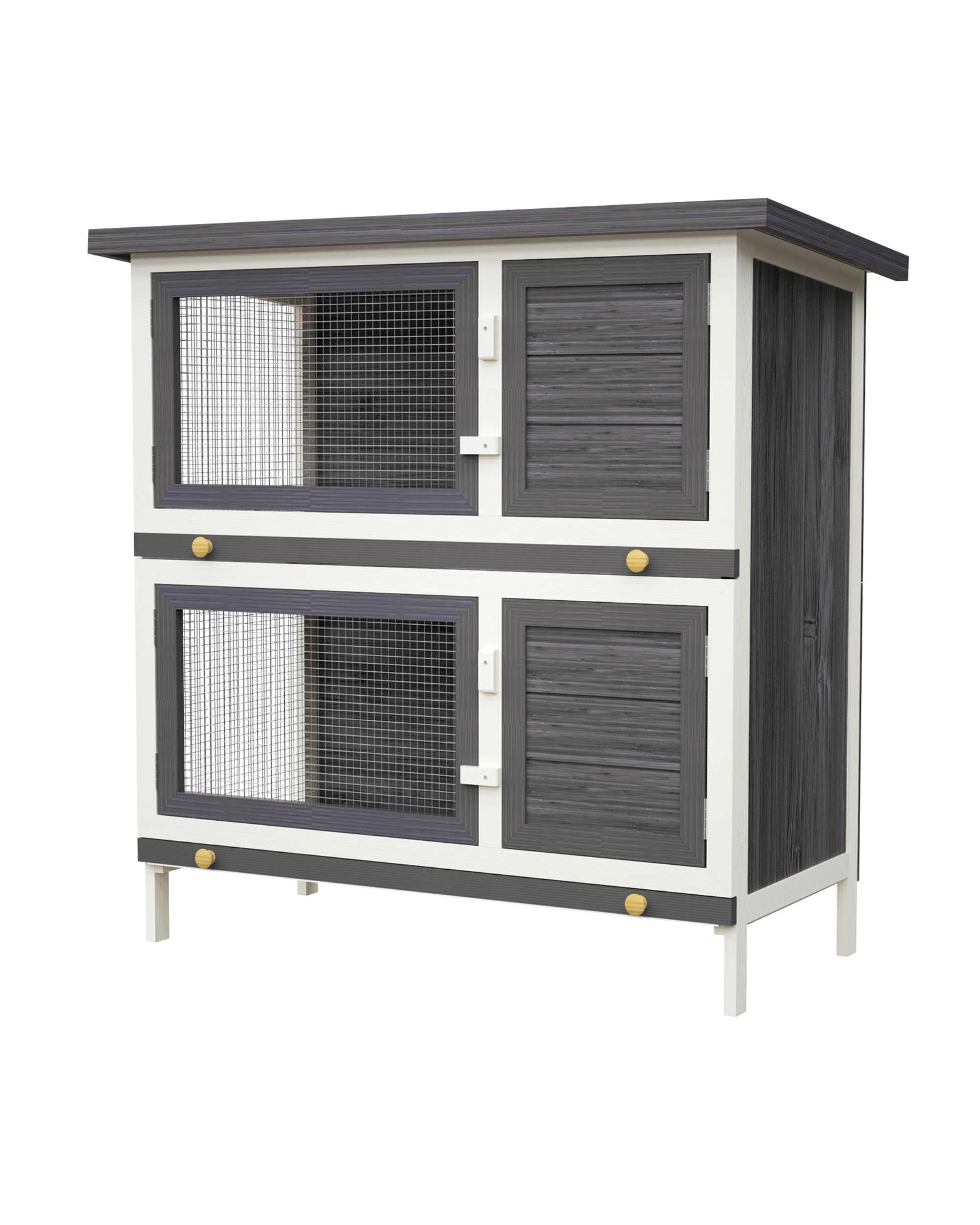 2 Advwin Wooden Rabbit Hutch Chicken Coop, 2 of 8