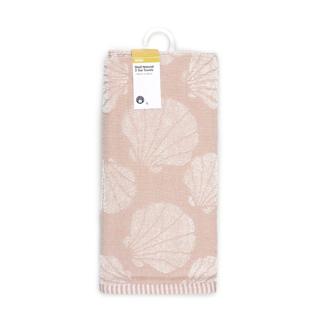 6 3 Pack Shell Natural Tea Towels, 6 of 7