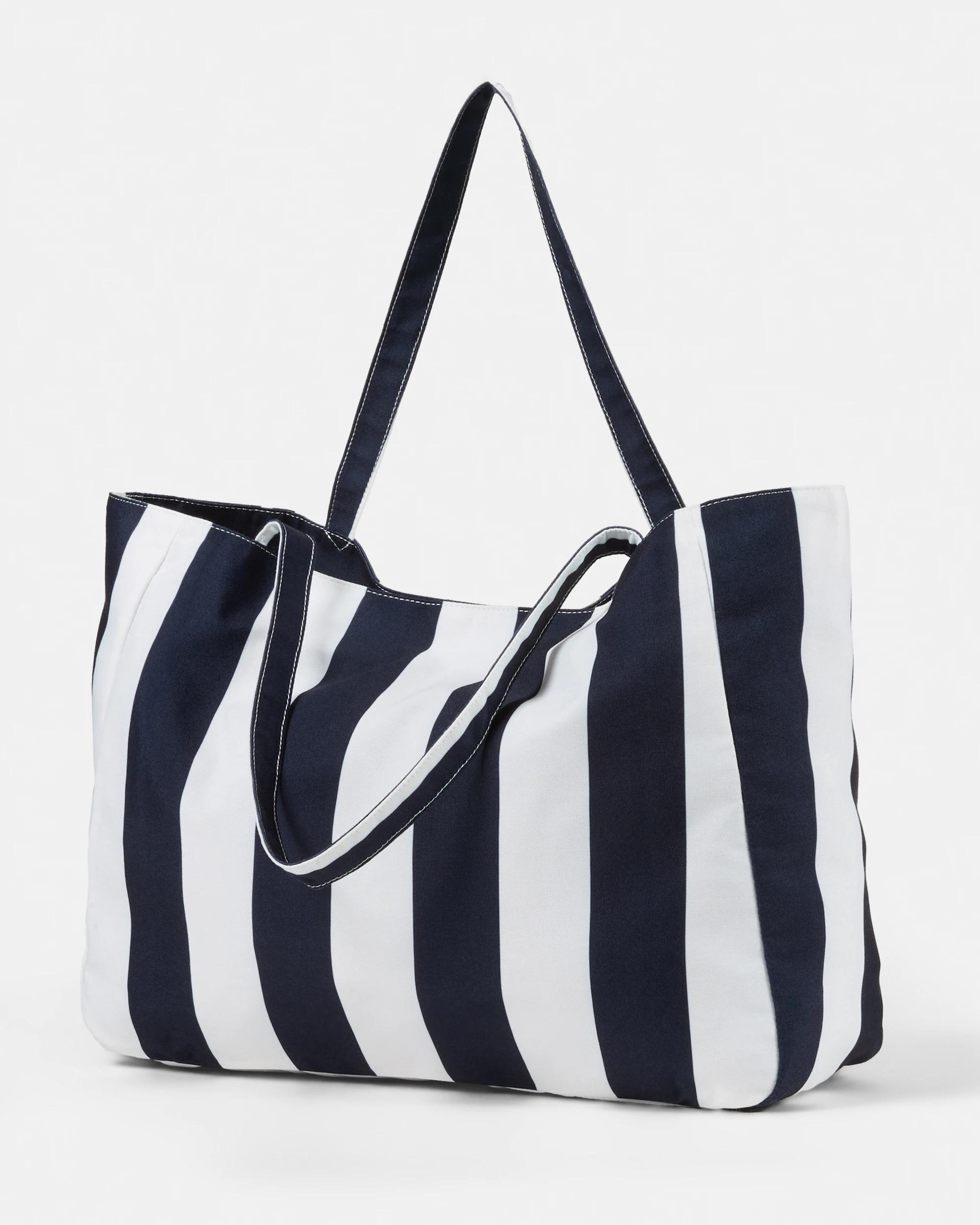 2 Beach Bag Nav Stripe, 2 of 5