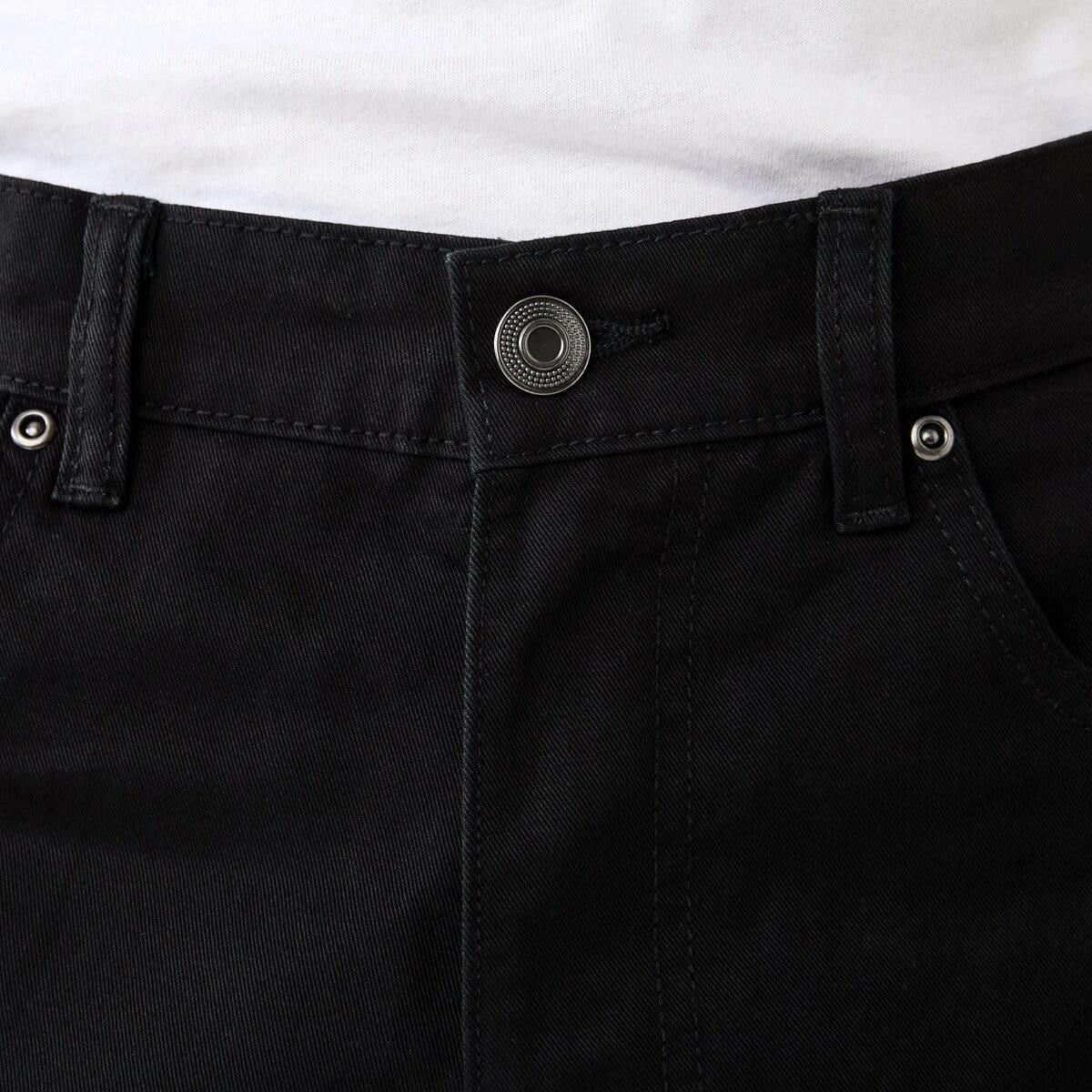 4 Regular Straight Coloured Jeans SOLID BLACK, 4 of 6