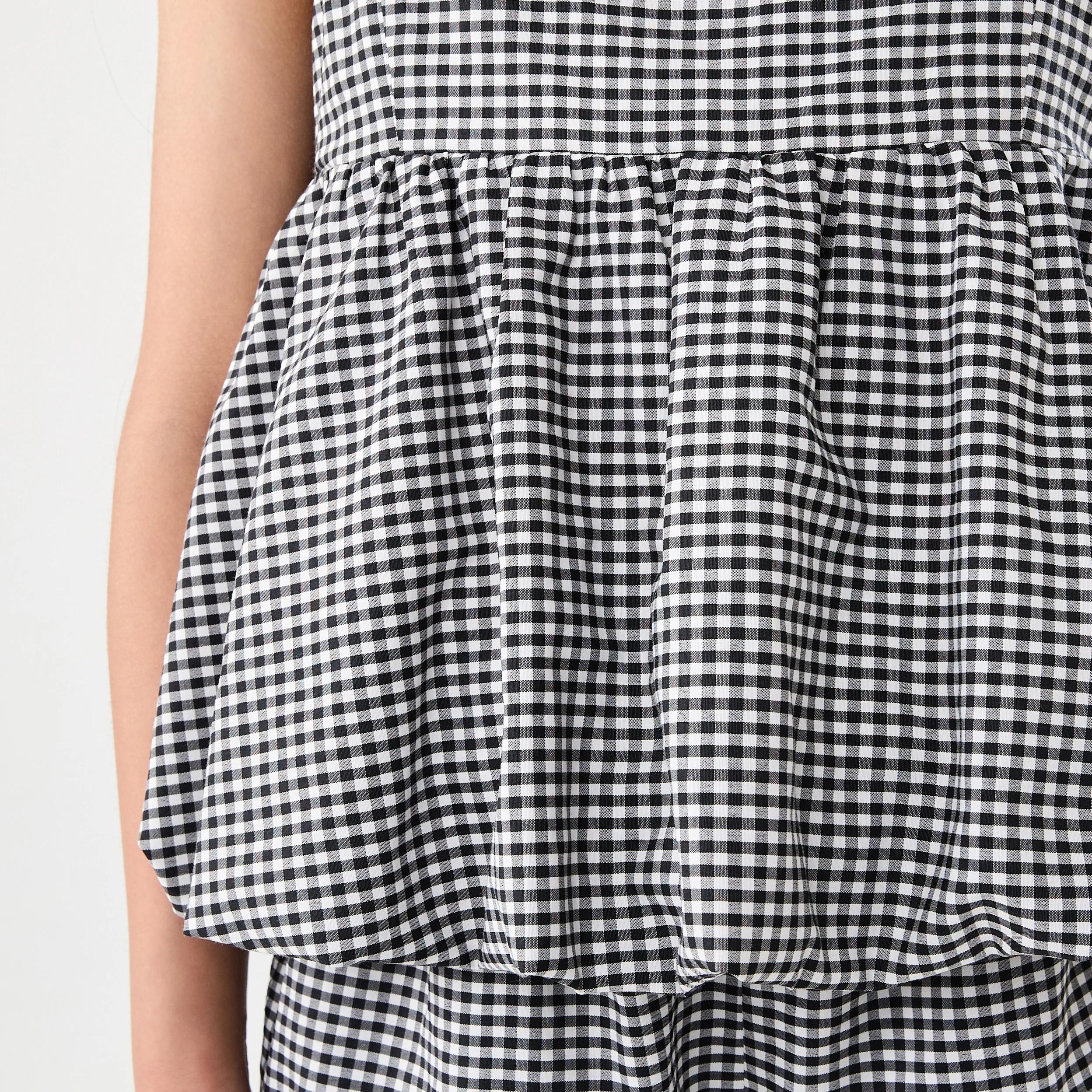 5 Bubble Hem Woven Top Blk Gnghnm, 5 of 8