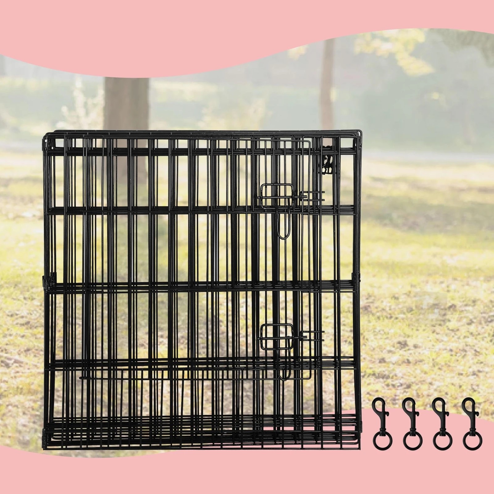 4 Beastie Dog Playpen Pet Cage Fence 8 Panel Enclosure Metal Puppy Pen 36" - Black, 4 of 6