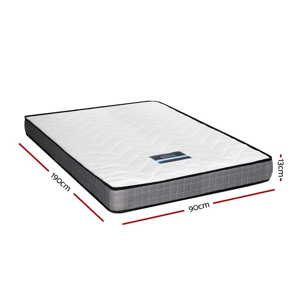 3 Giselle Bedding 13cm Mattress Tight Top - Single Bed - White, 3 of 4