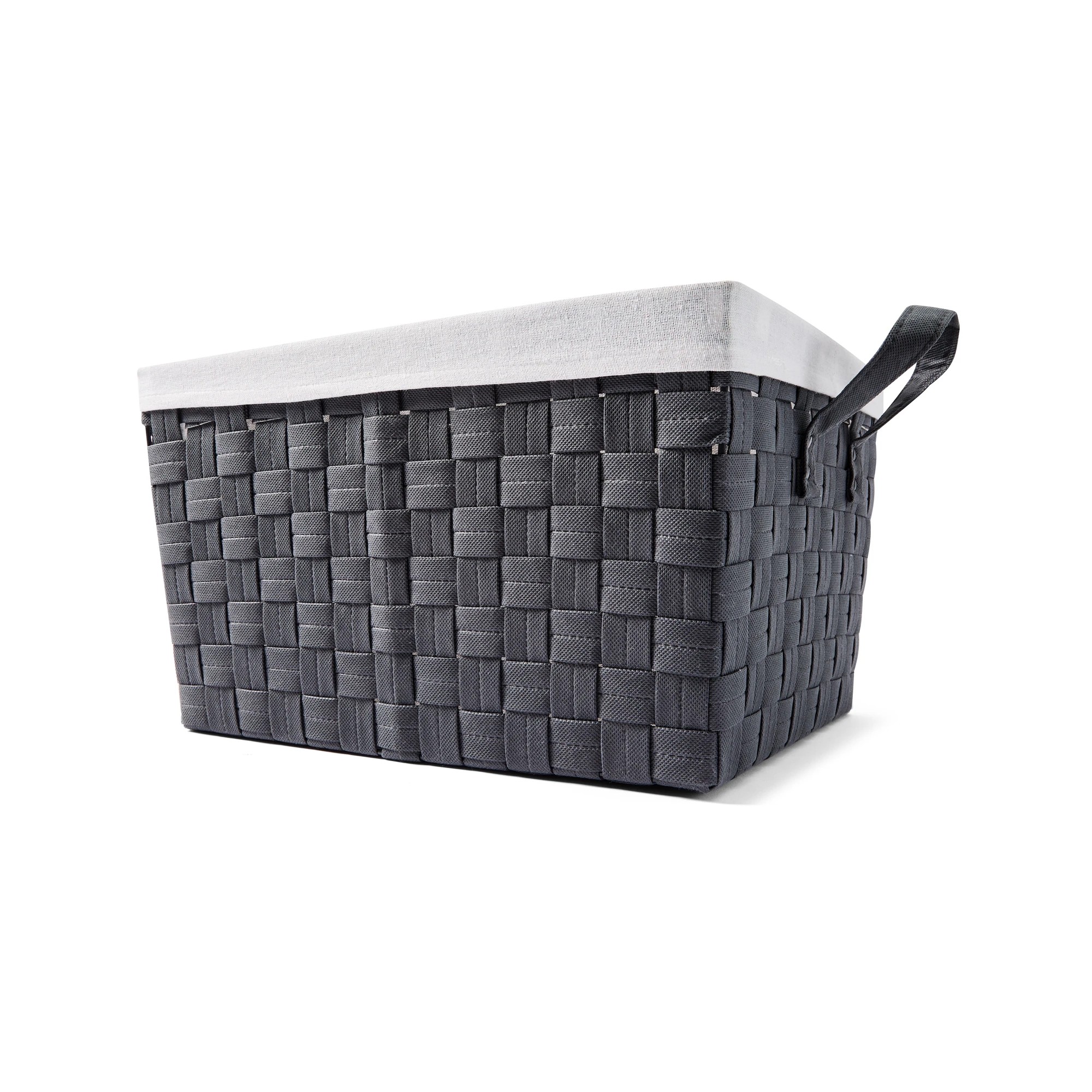 5 Non Woven Basket with Liner - Medium, Charcoal, 5 of 8