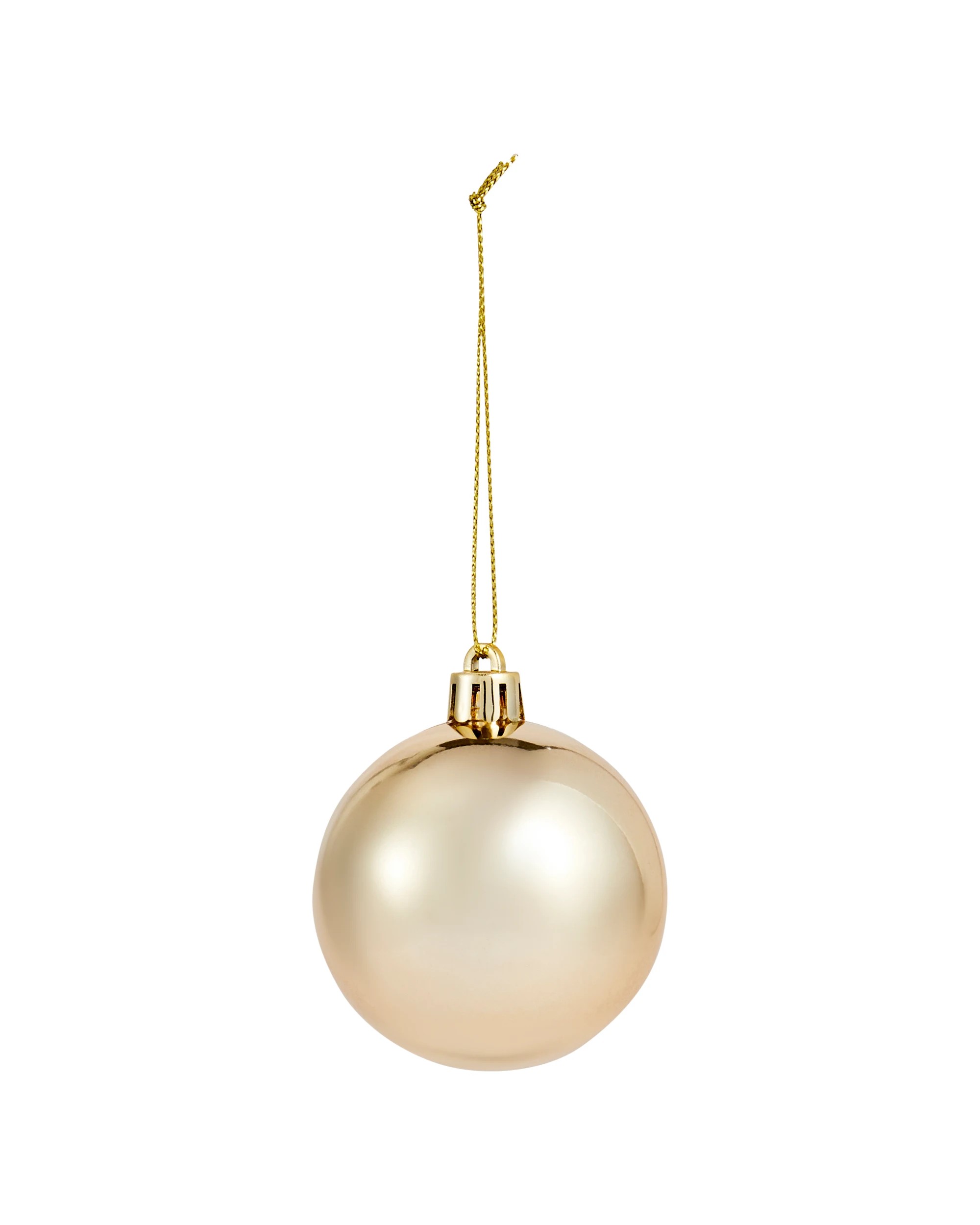3 10 Pack 6cm Gold Look Baubles, 3 of 6