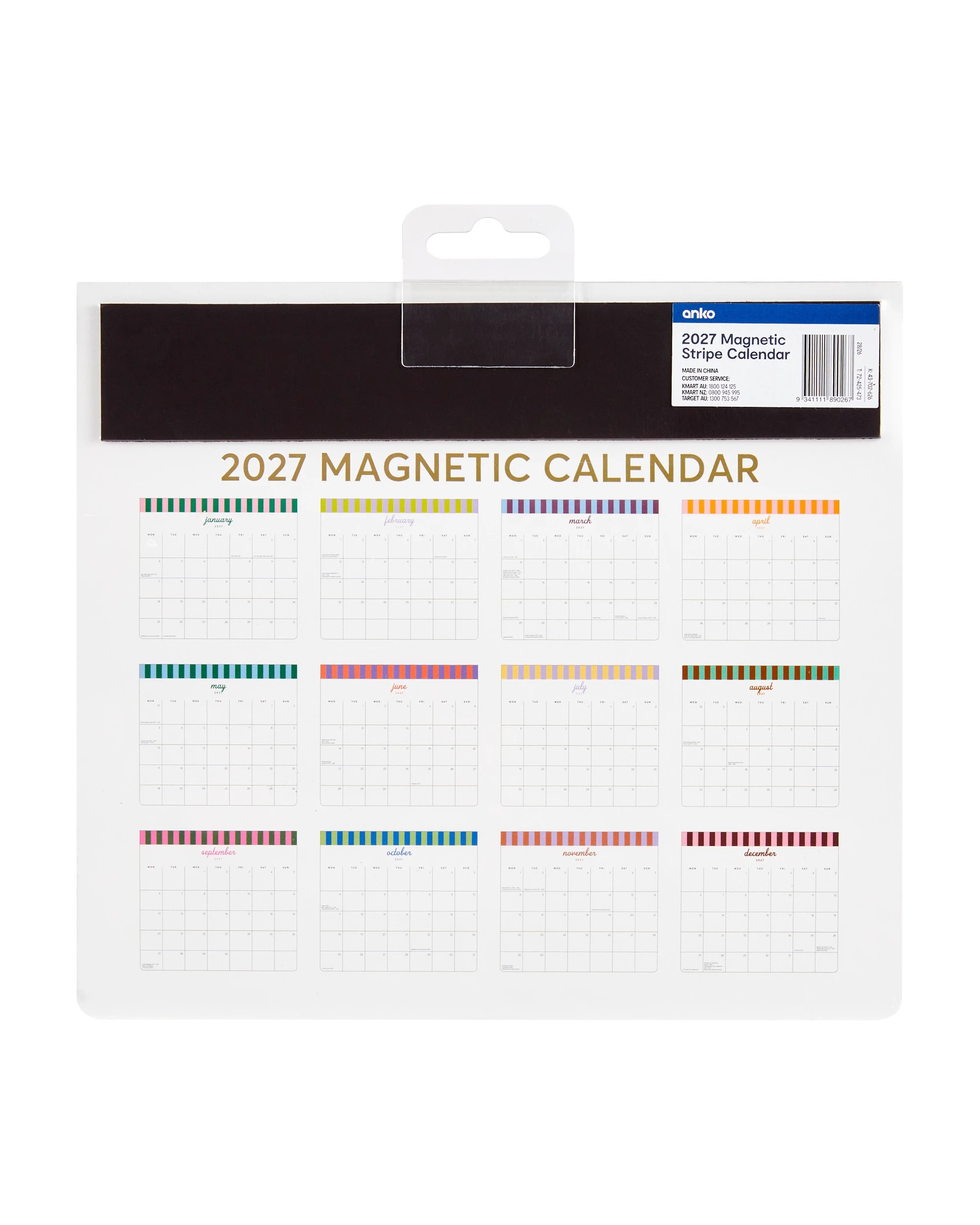 5 2027 Magnetic Stripe Calendar, 5 of 5