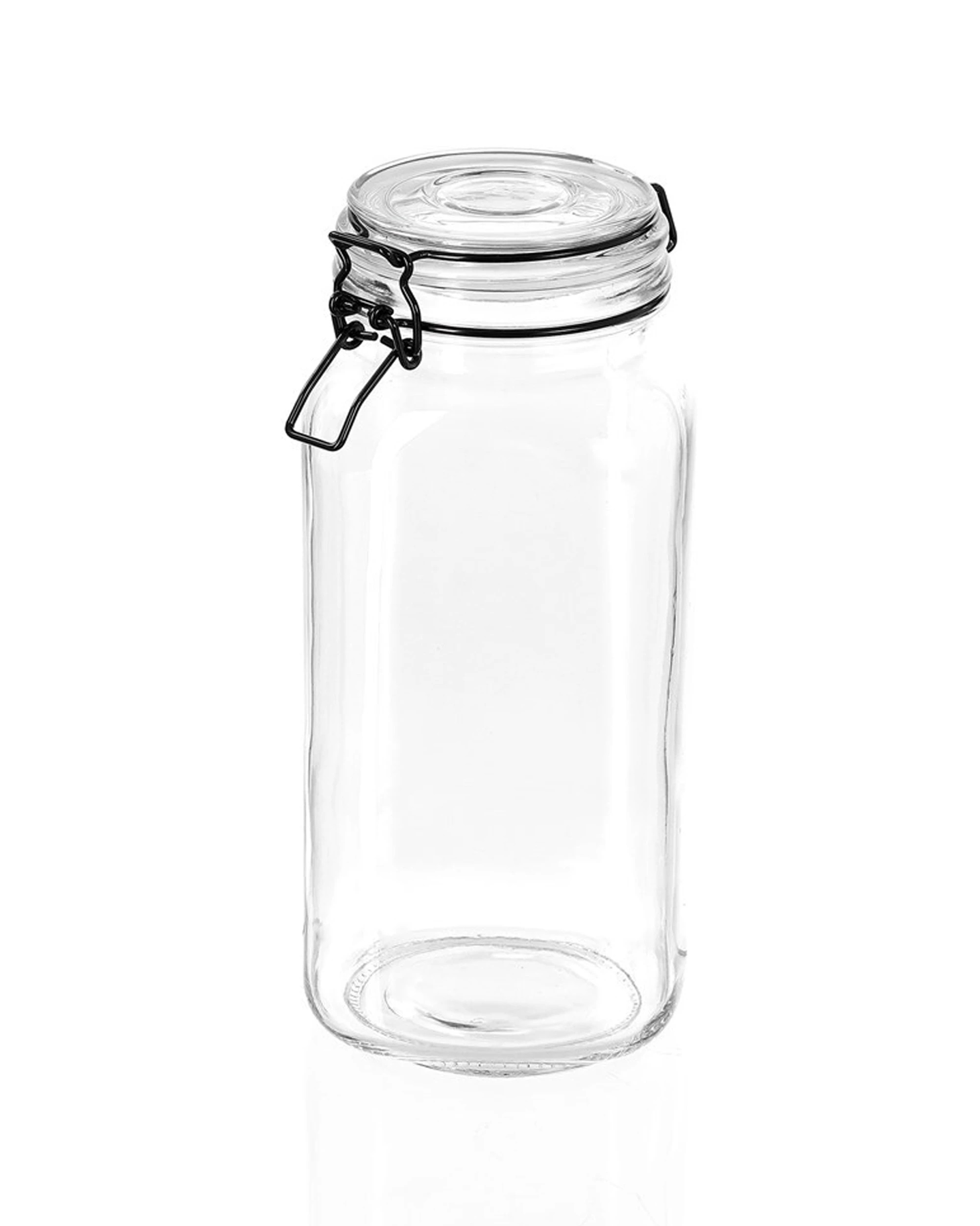 2 Lemon & Lime Fido 2.1l/26cm Glass Clip Jar Canister Food Storage/container Clear
 - Clear, 2 of 4