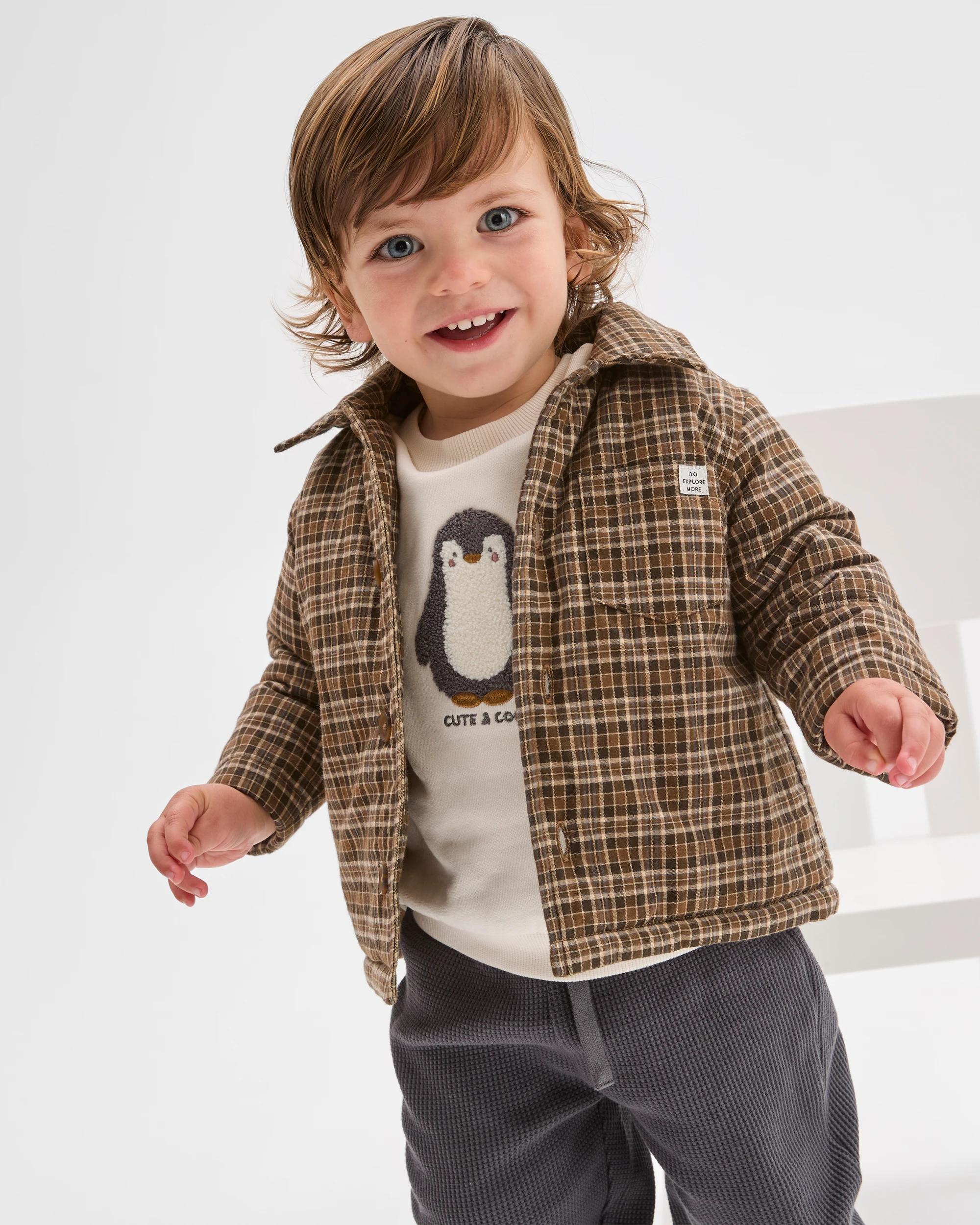 1 Target Baby Baby Australian Cotton Quilted Shacket HERITAGE CHECK, 1 of 5