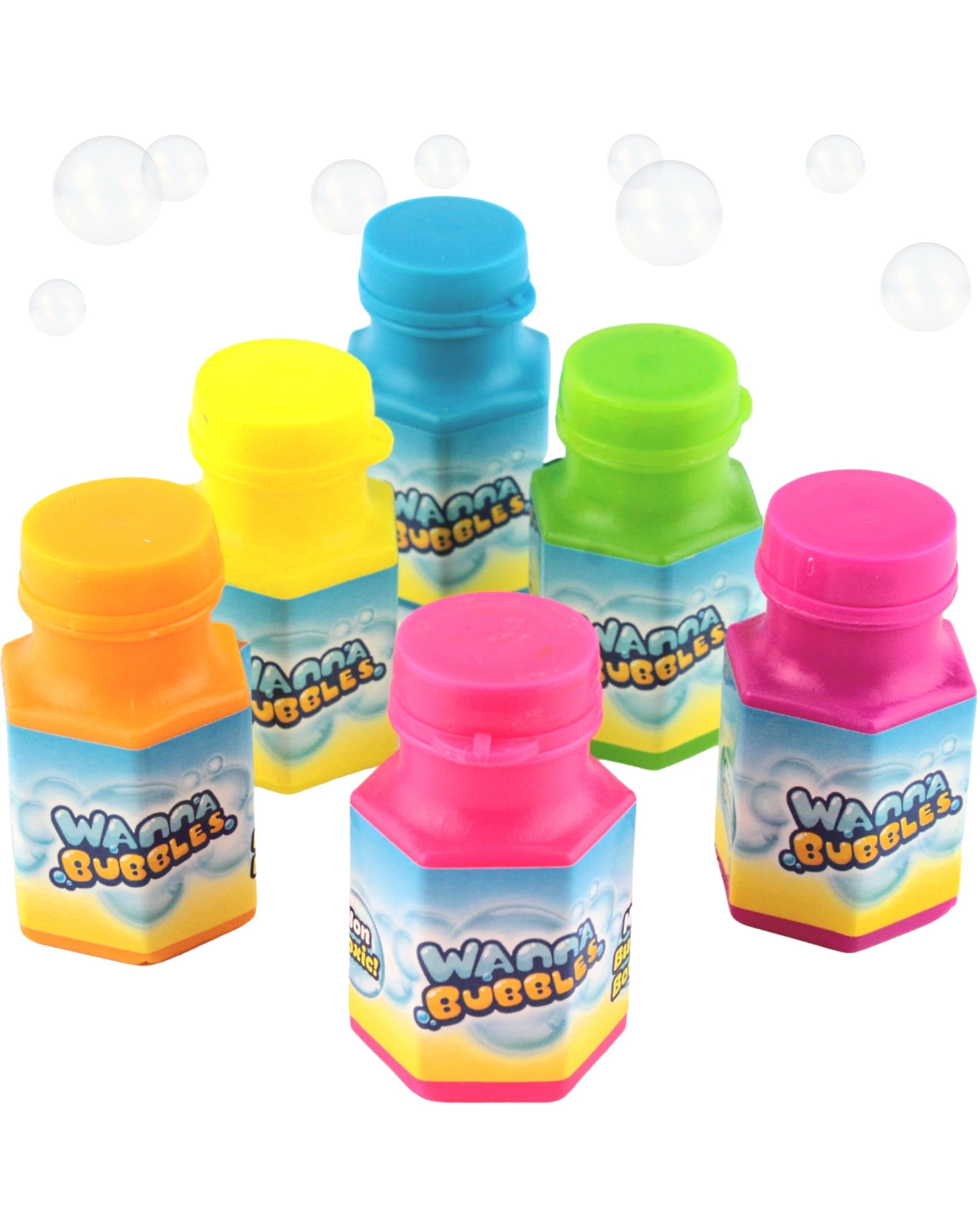 1 Alpen Coloured Mini Bubble Bottles Pack of 6 - Multi, 1 of 3