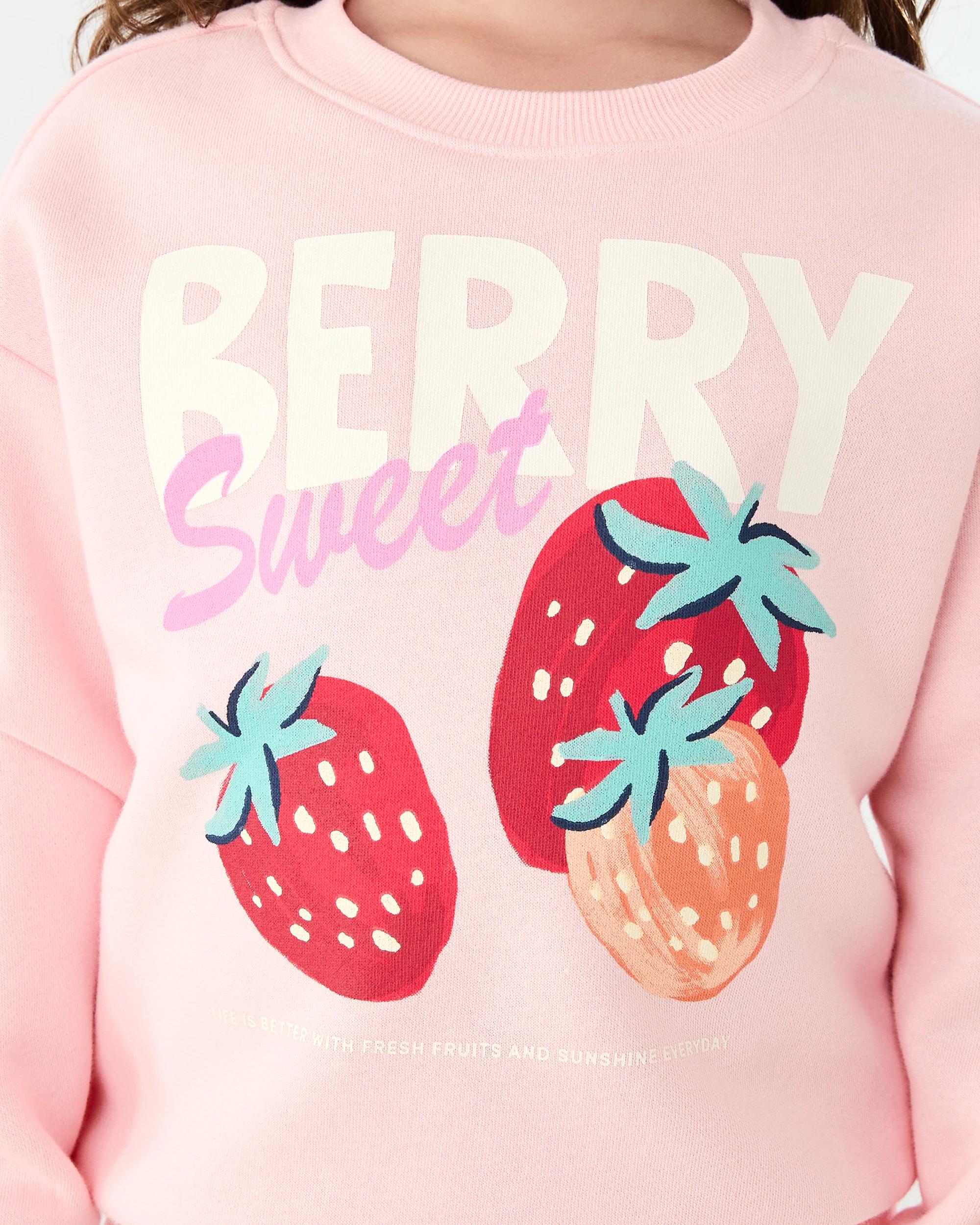 5 Print Crew Sweater Pch Berry, 5 of 8