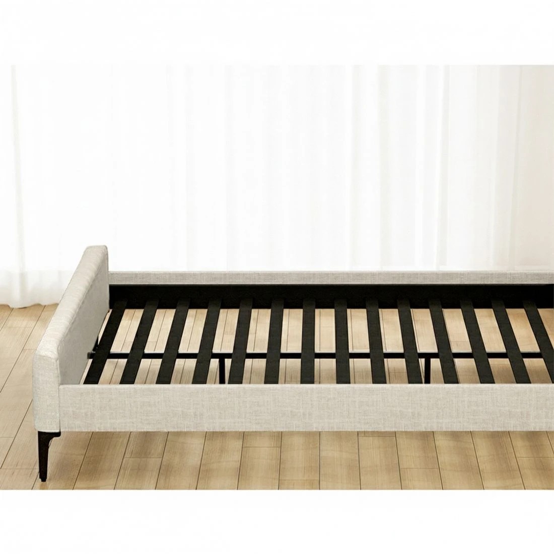 5 Artiss Bed Frame King Size  AMMY - Beige, 5 of 7