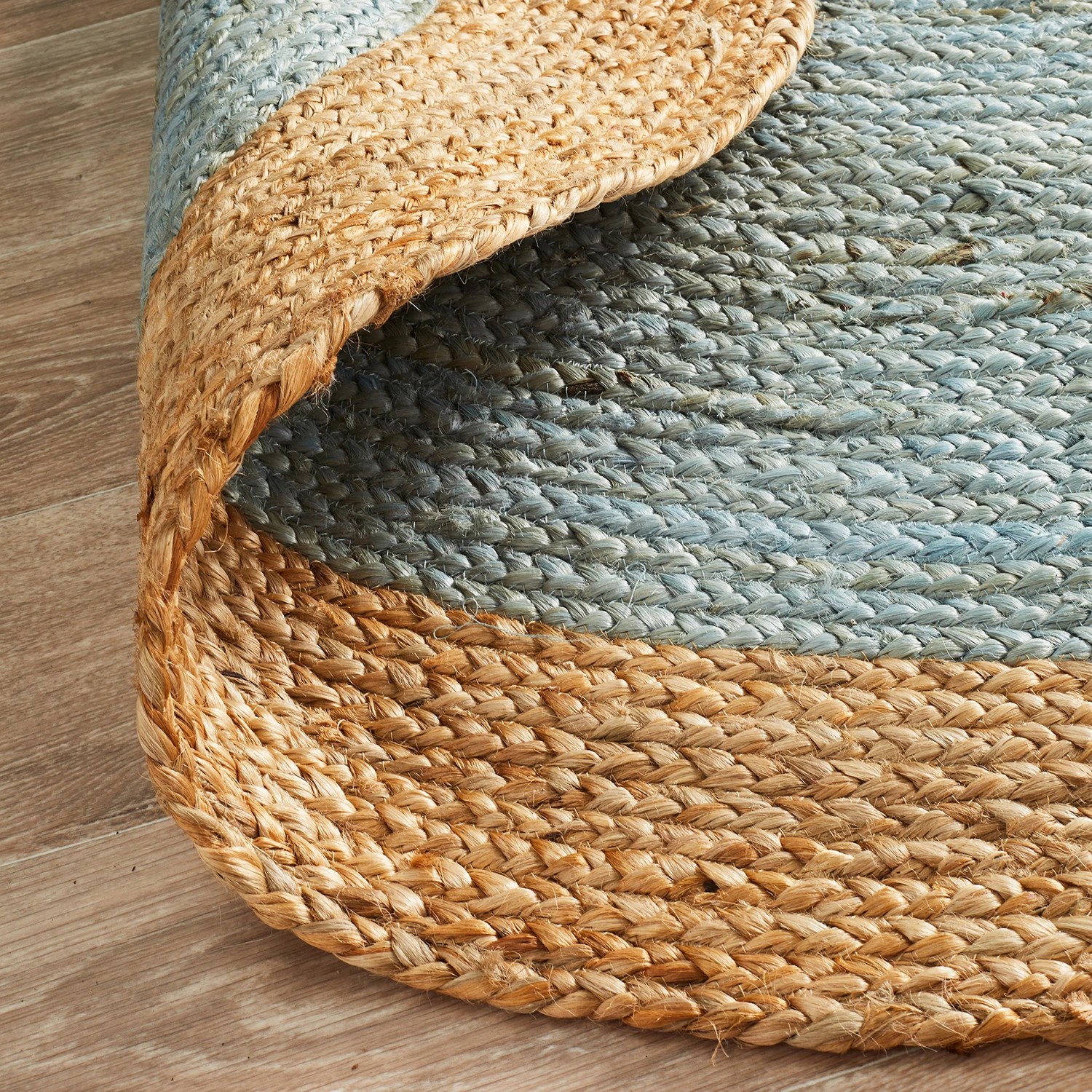 6 Common Ground Rugs Solace Polo 120x120cm - Small Round Handwoven Jute Rug - Silver, 6 of 6