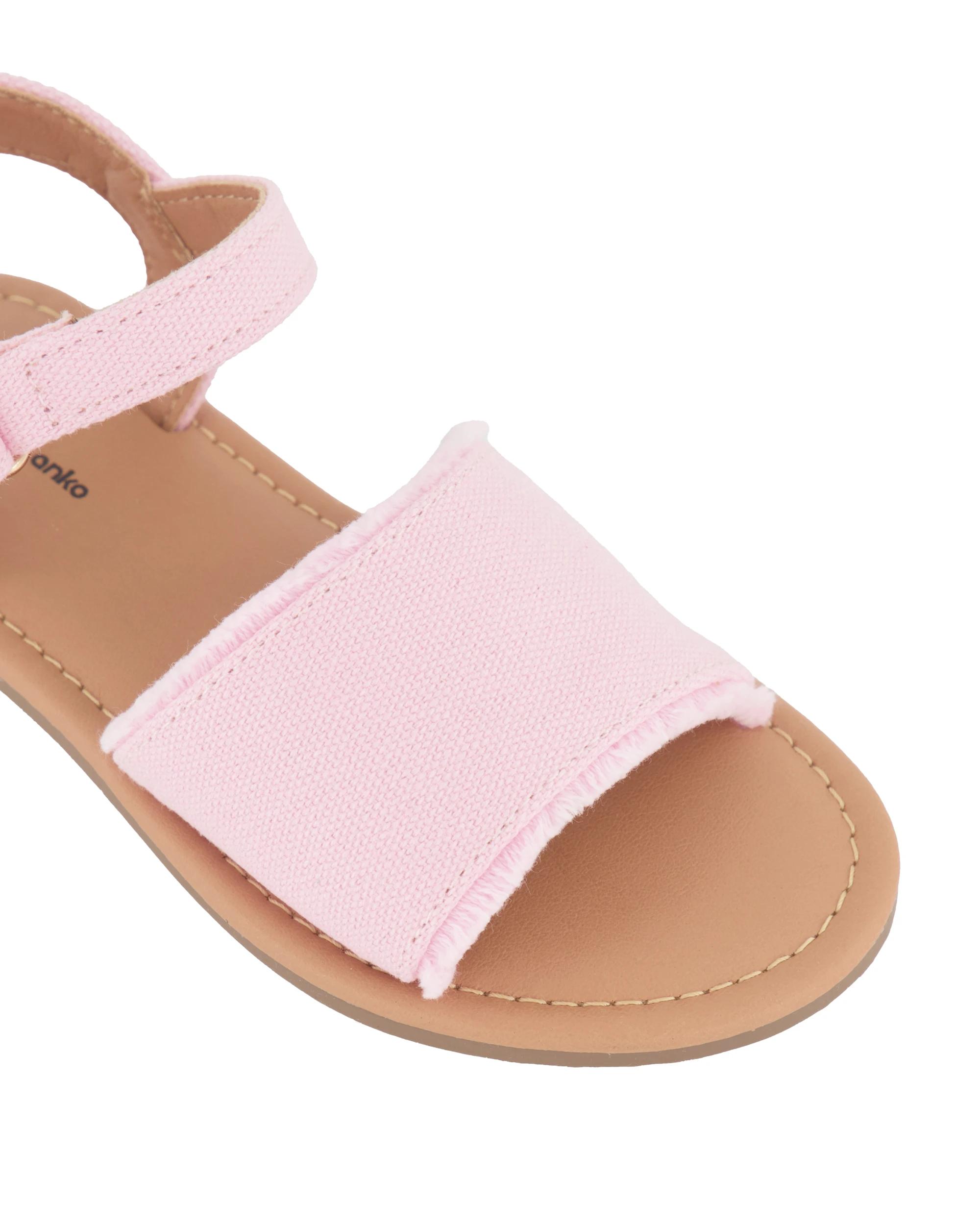 4 Junior Canvas Sandals Pink, 4 of 4