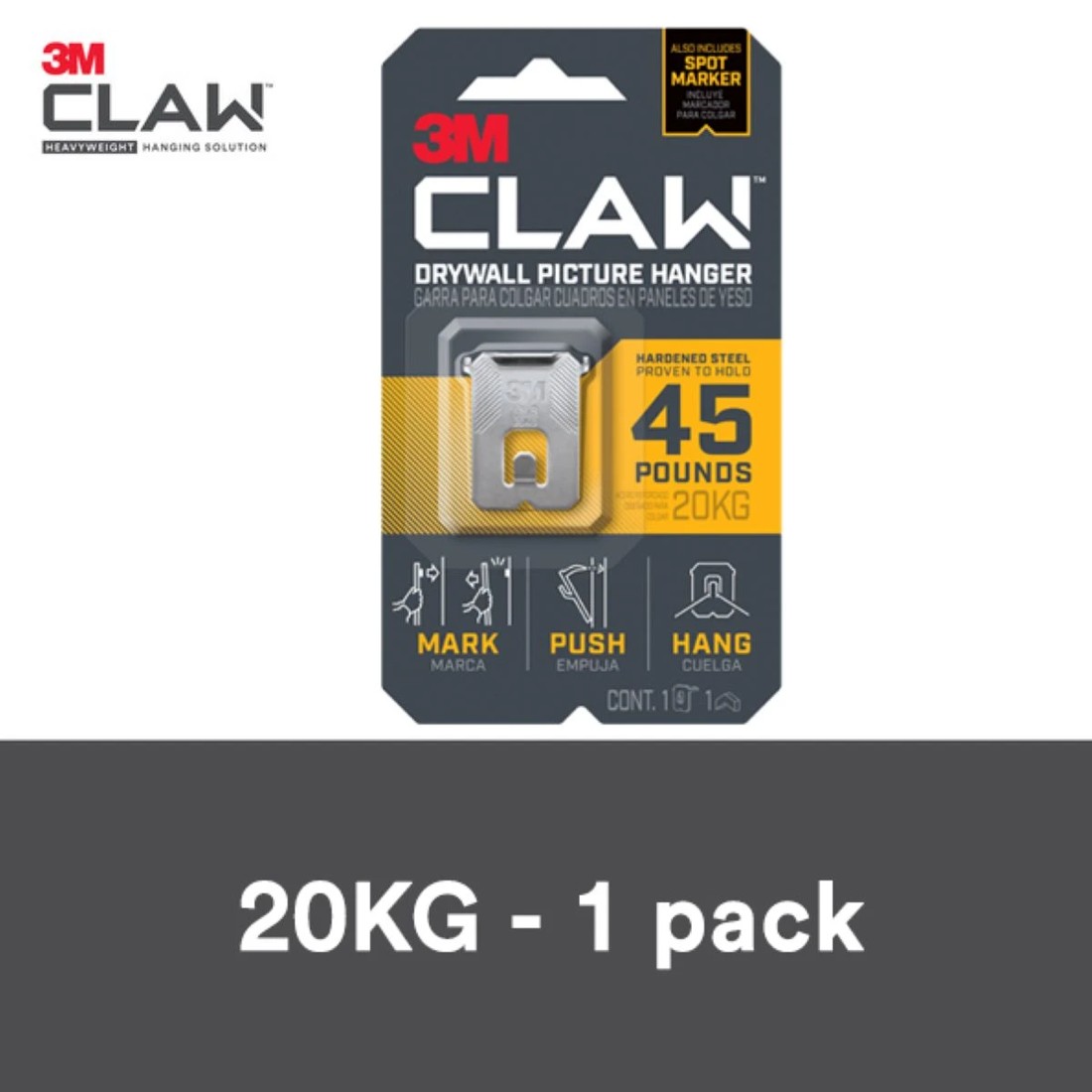 2 3m Claw Drywall Picture Hanger, 2 of 5