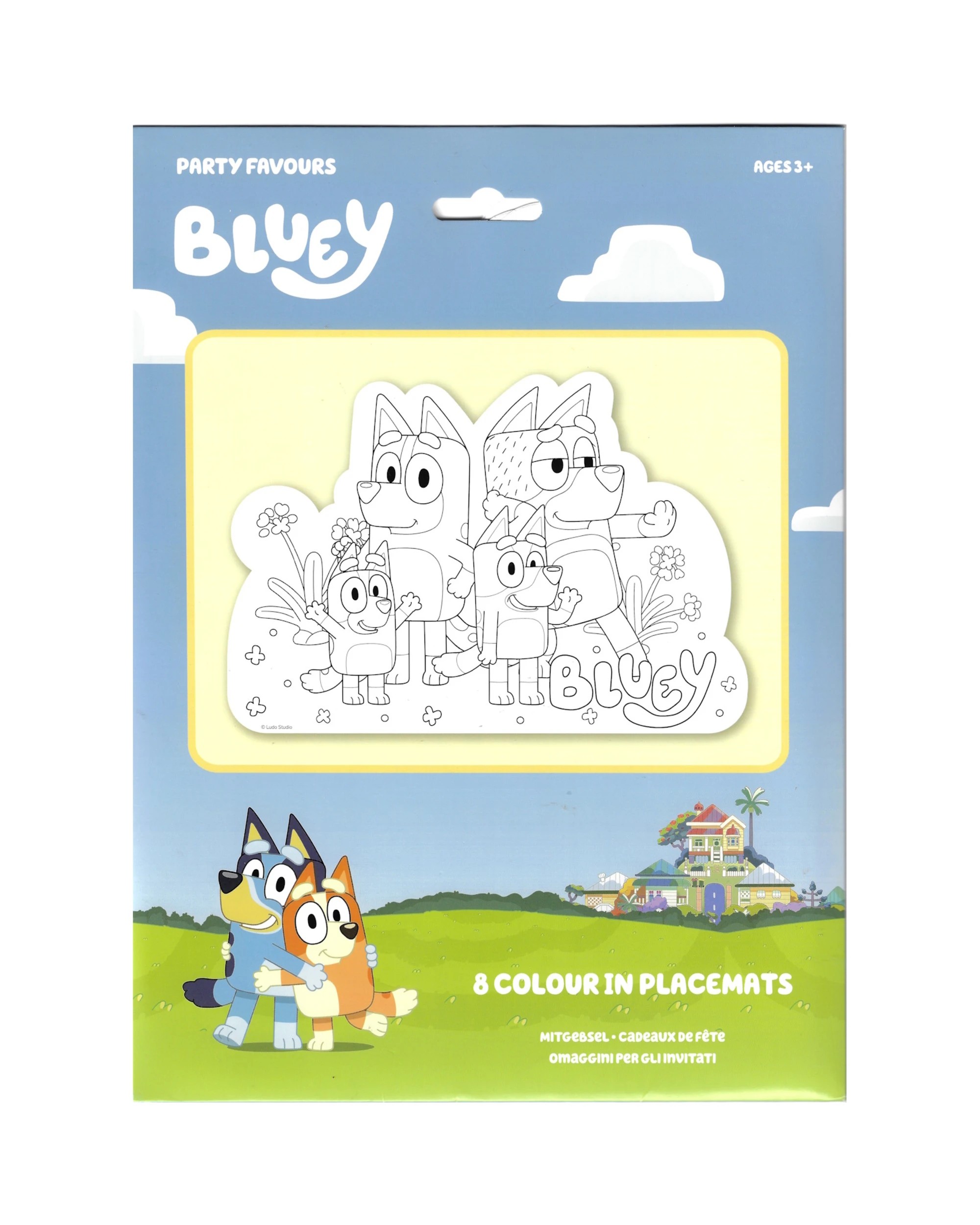 3 CCDS Bluey Colouring In Placemats Pack of 8 - Plain, 3 of 4