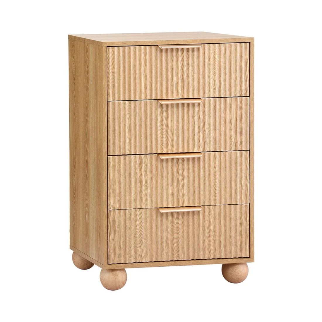 4 Artiss 4 Chest of Drawers Dresser Tallboy Pine - Natural, 4 of 8