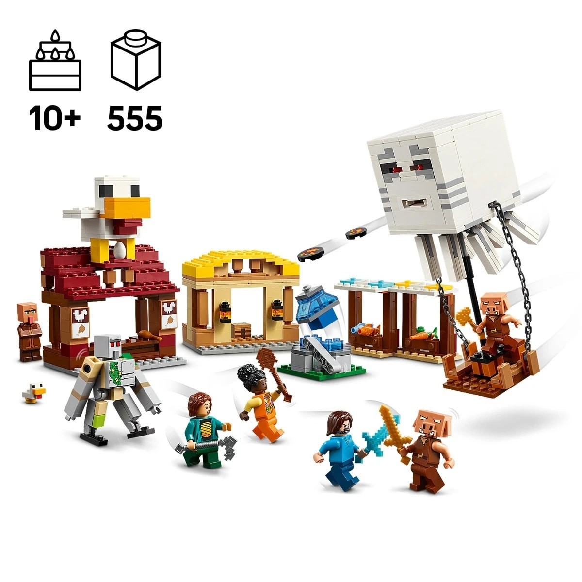 9 LEGO Minecraft The Ghast Balloon Village Attack 21273, 9 of 10