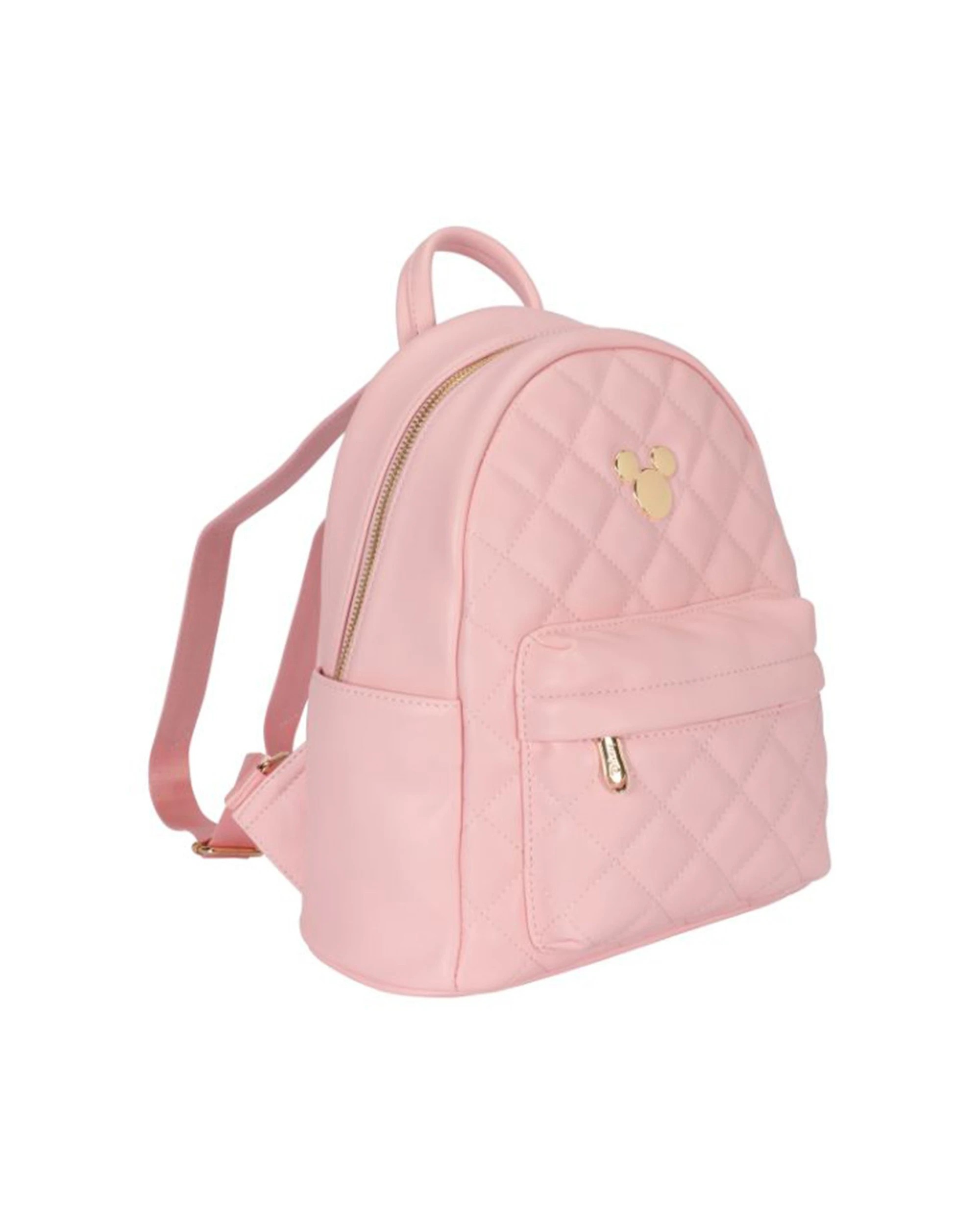 3 Disney Mickey Deluxe Kids Children PU Mini Backpack 28 x 25 x 13 cm With Pockets - Pink, 3 of 6