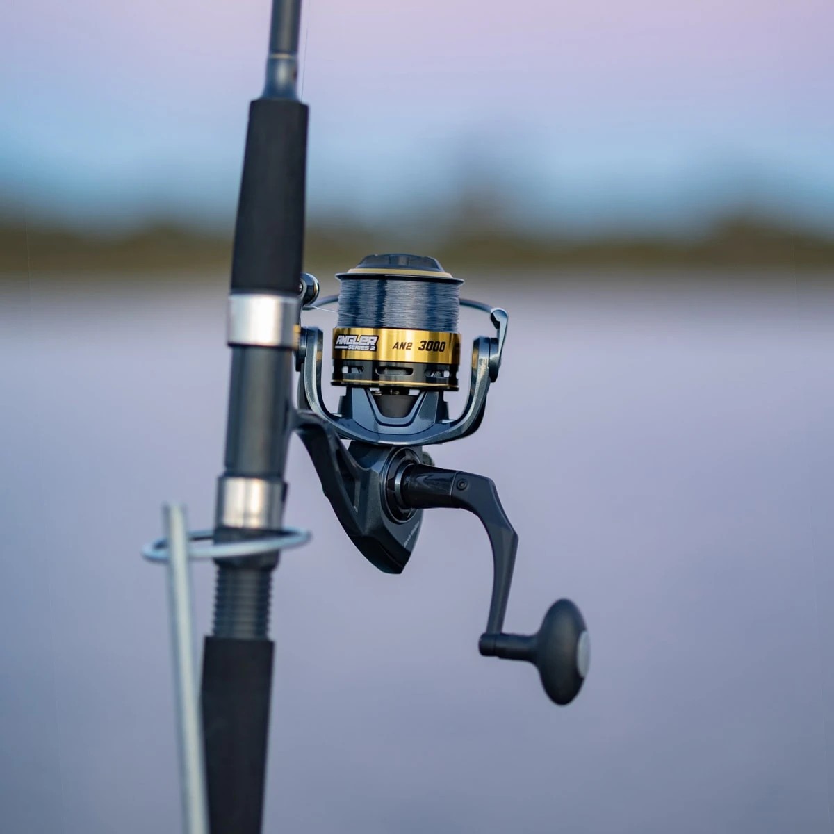 7 Jarvis Walker Angler Series 2 Spinning Estuary Combo - 6.6ft., Black and Grey, 7 of 9