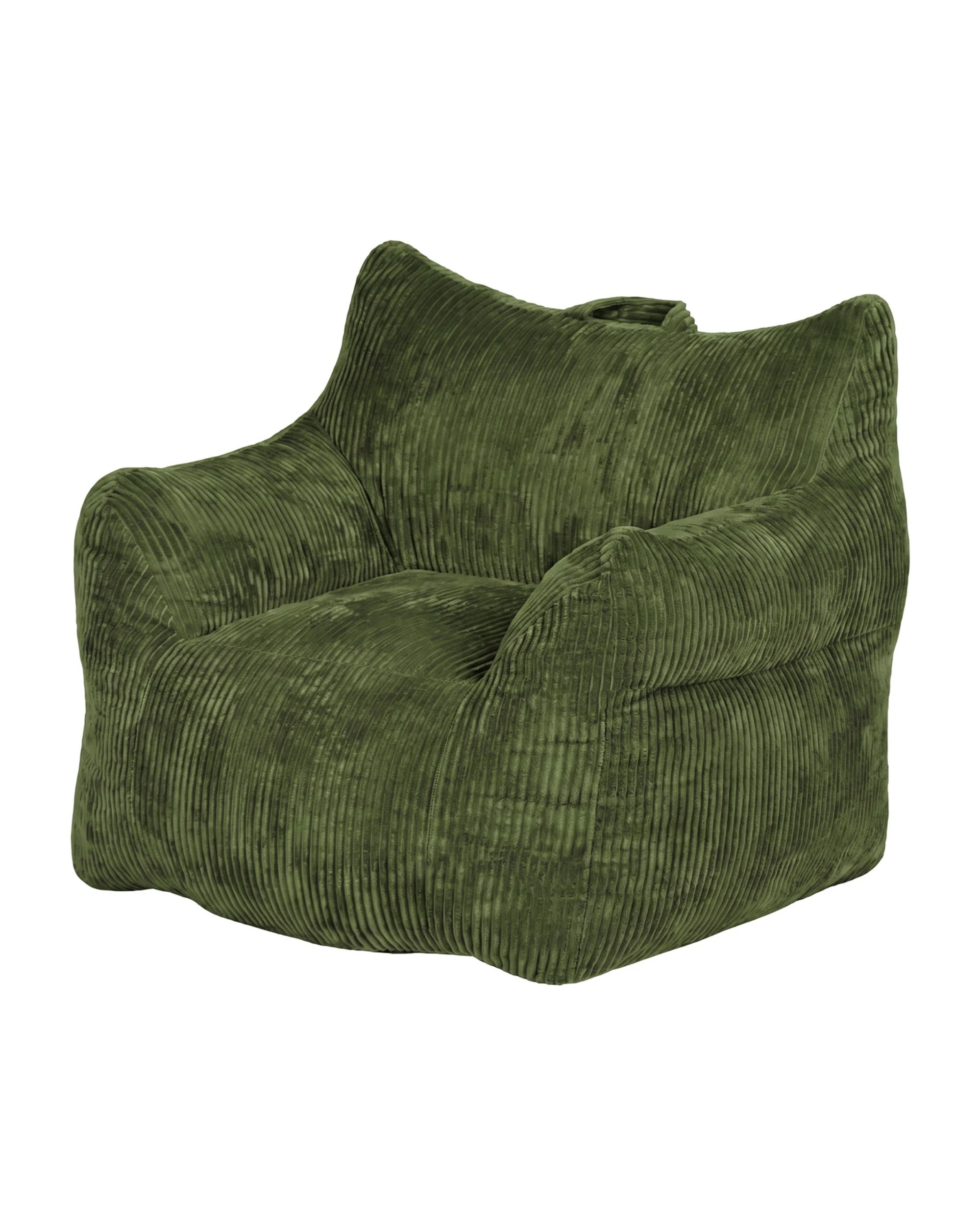 1 Advwin Bean Bag Chair Sofa w/ Armrest Handle Adults Teens Corduroy Lazy Floor Sofa - Green, 1 of 5