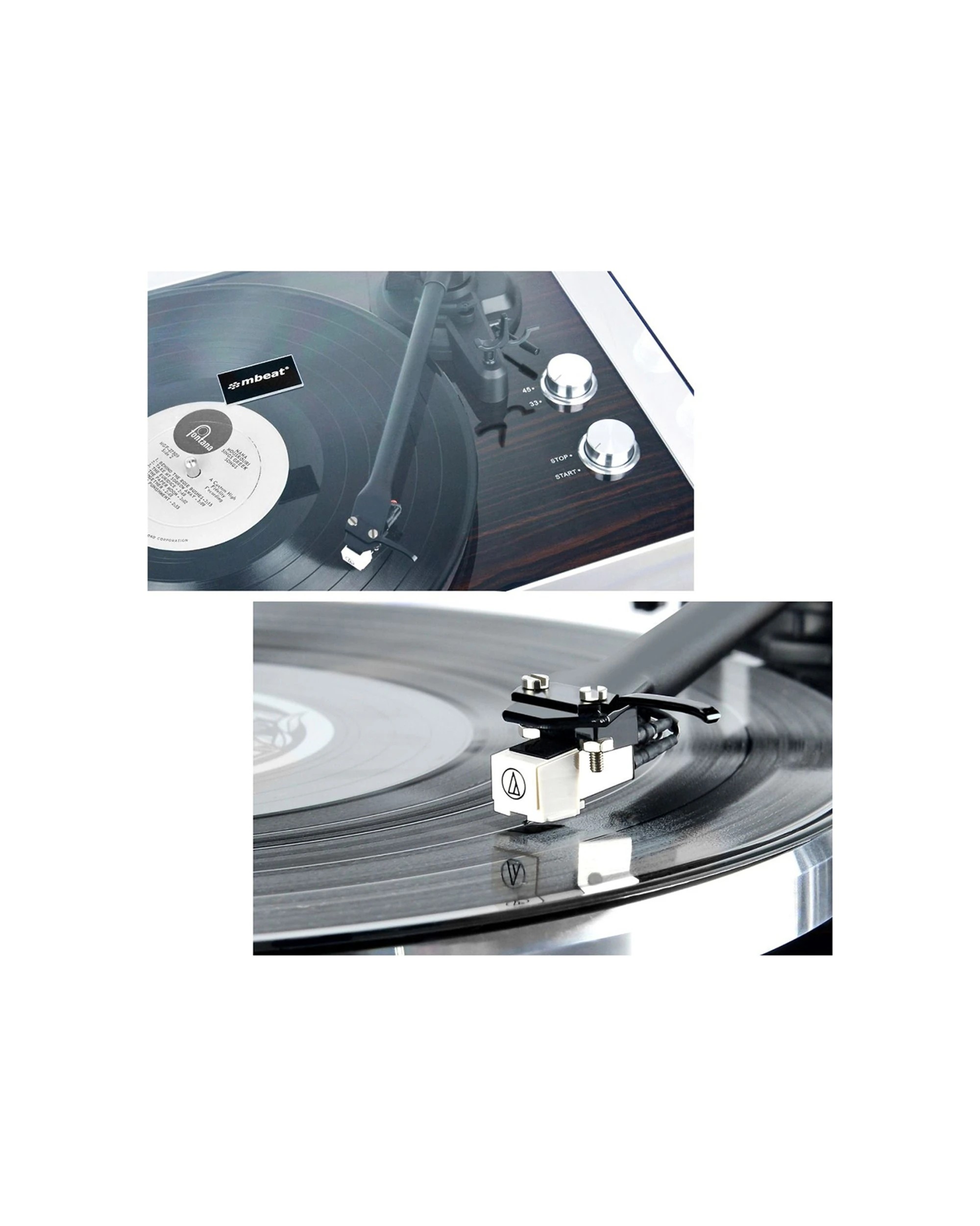 Mbeat PT 18K Bluetooth Turntable Player Full Sized - Black - Kmart