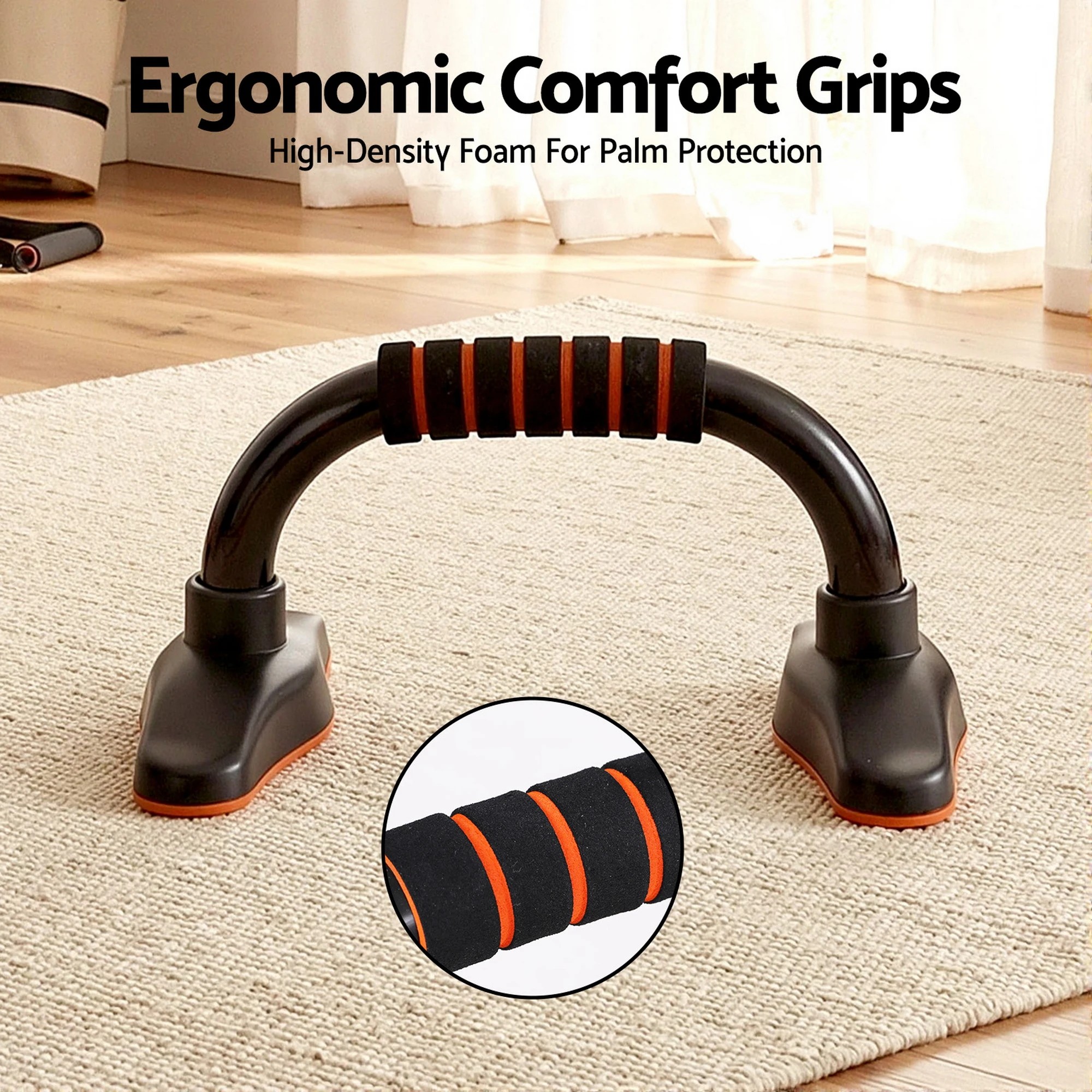 7 Everfit Push Up Bars Stands Parallel Handles Home Gym Fitness Strength Training - Multi, 7 of 10